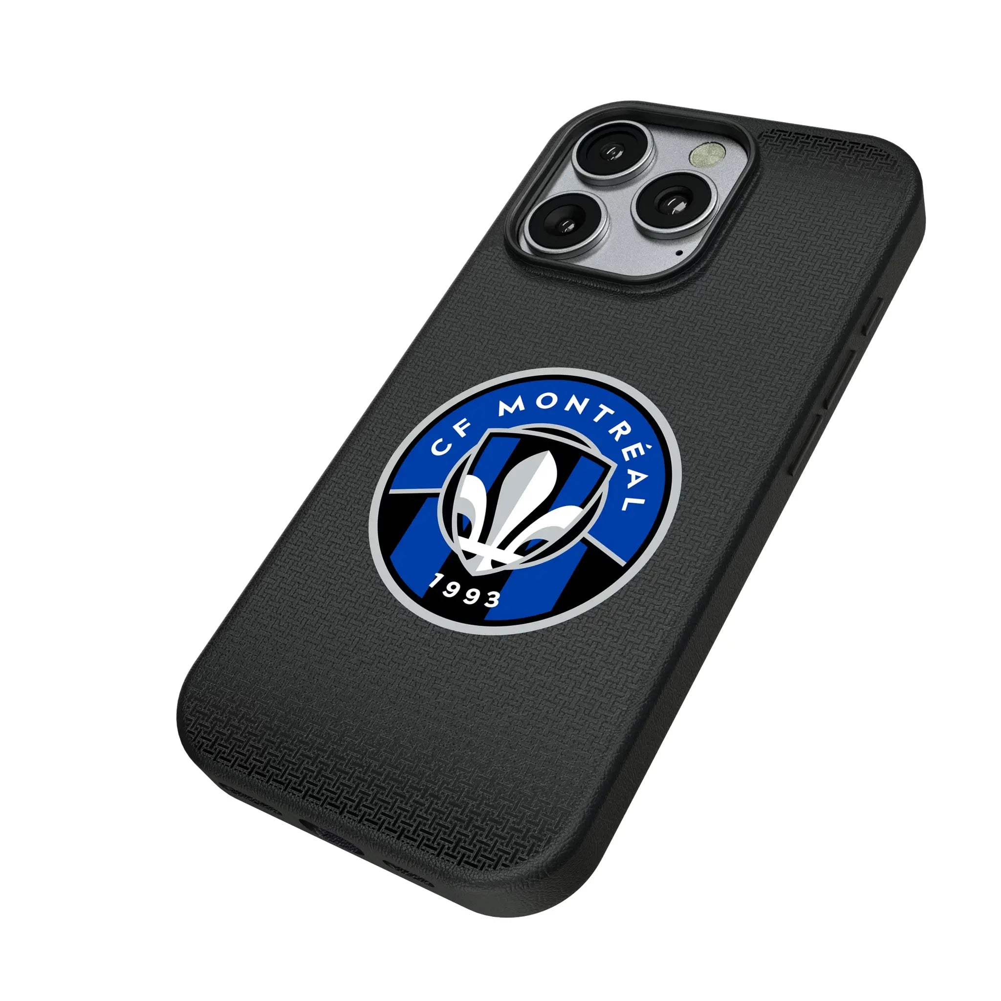 CF Montreal Linen iPhone MagSafe Compatible Phone Case for Apple iPhone - Isometric View