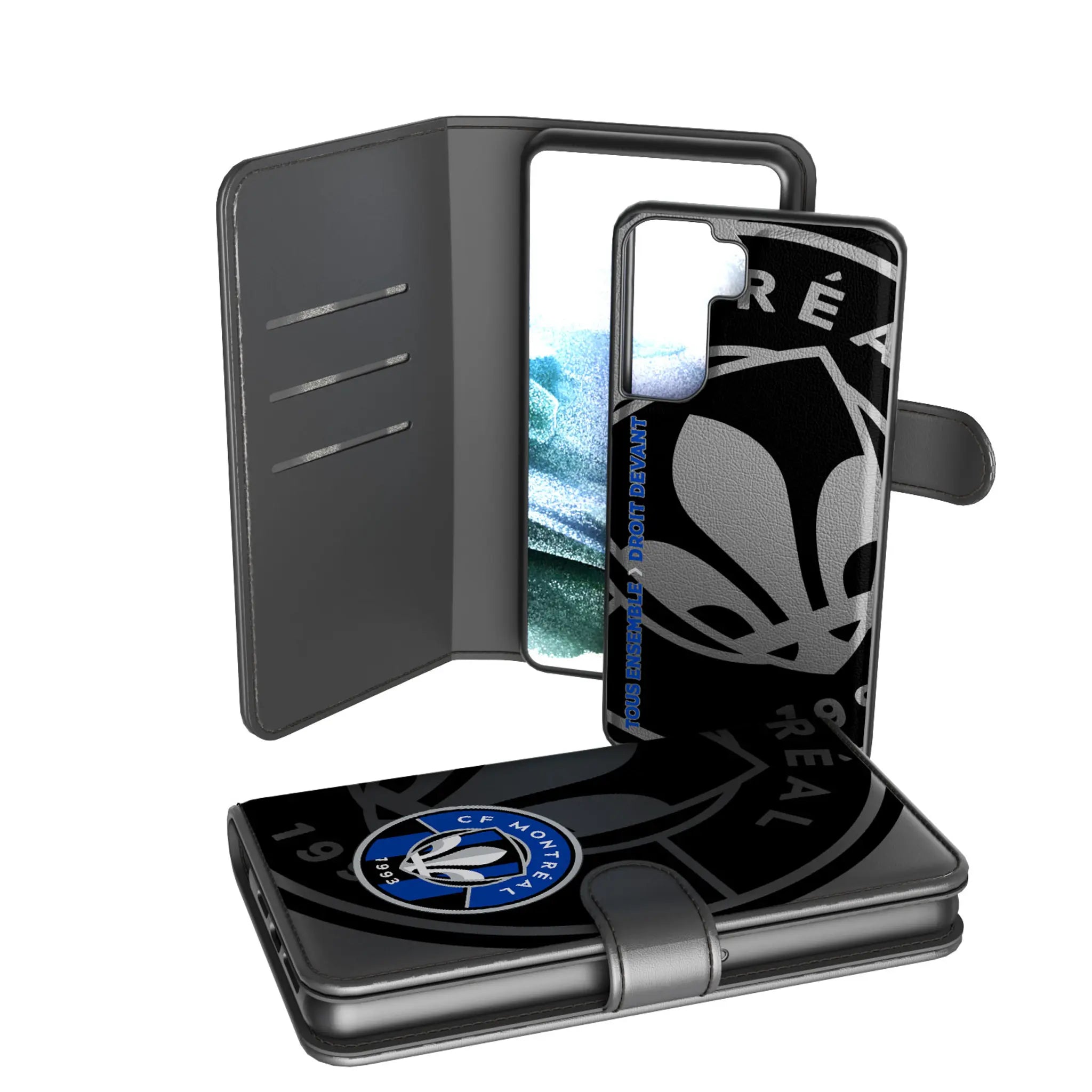 CF Montreal Monocolor Tilt Galaxy Wallet Phone Case for Samsung Galaxy