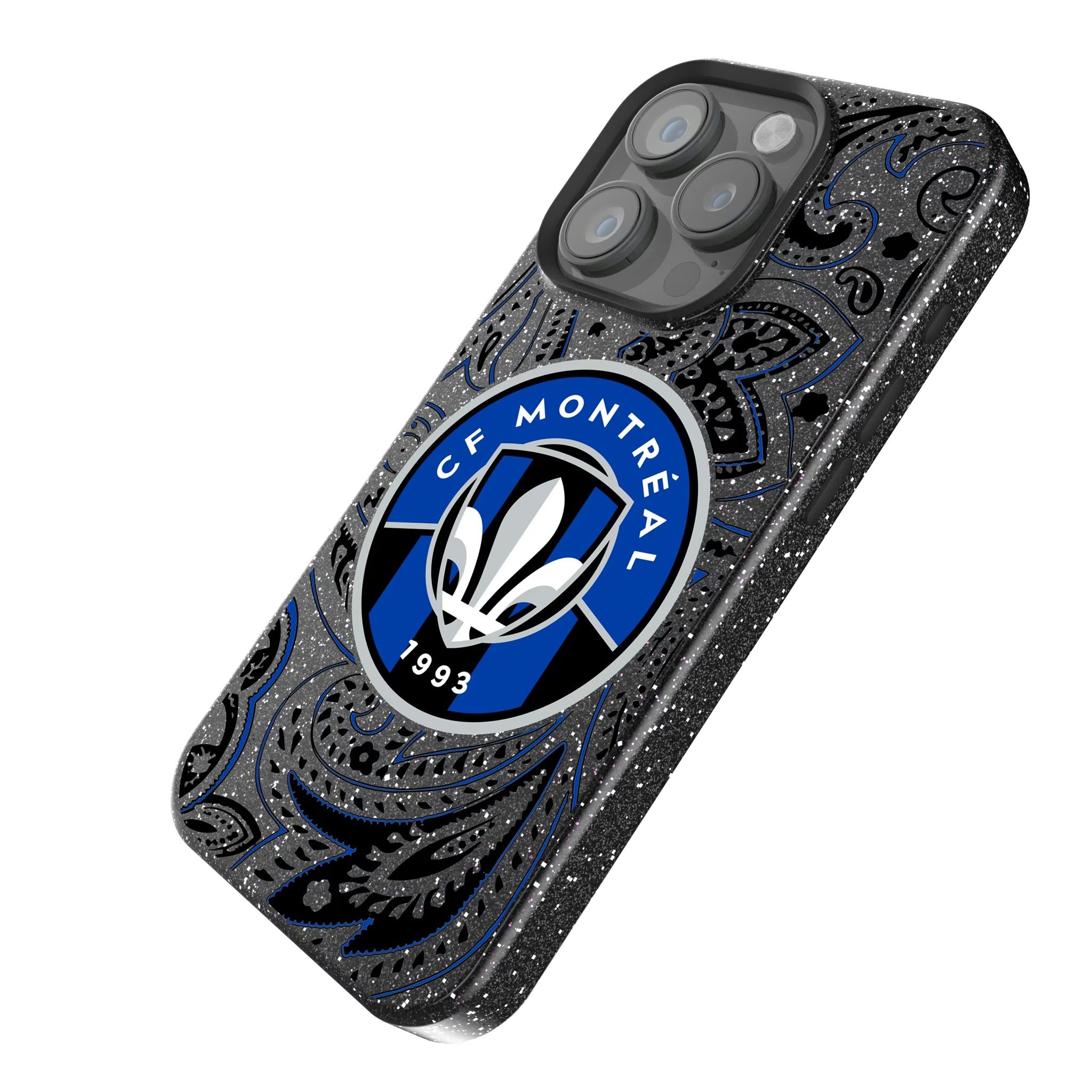 CF Montreal Paisley iPhone Bling Phone Case for Apple iPhone - Isometric View