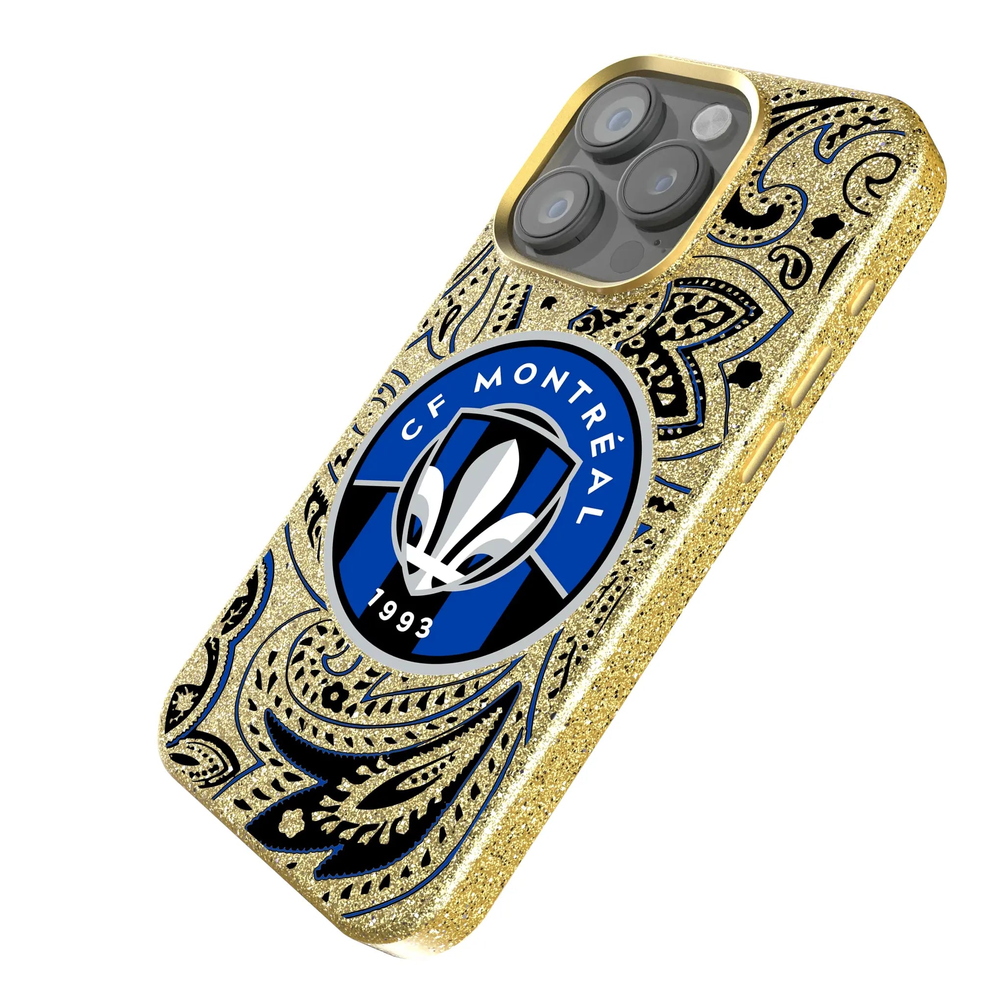 CF Montreal Paisley iPhone Bling Phone Case for Apple iPhone - Isometric View