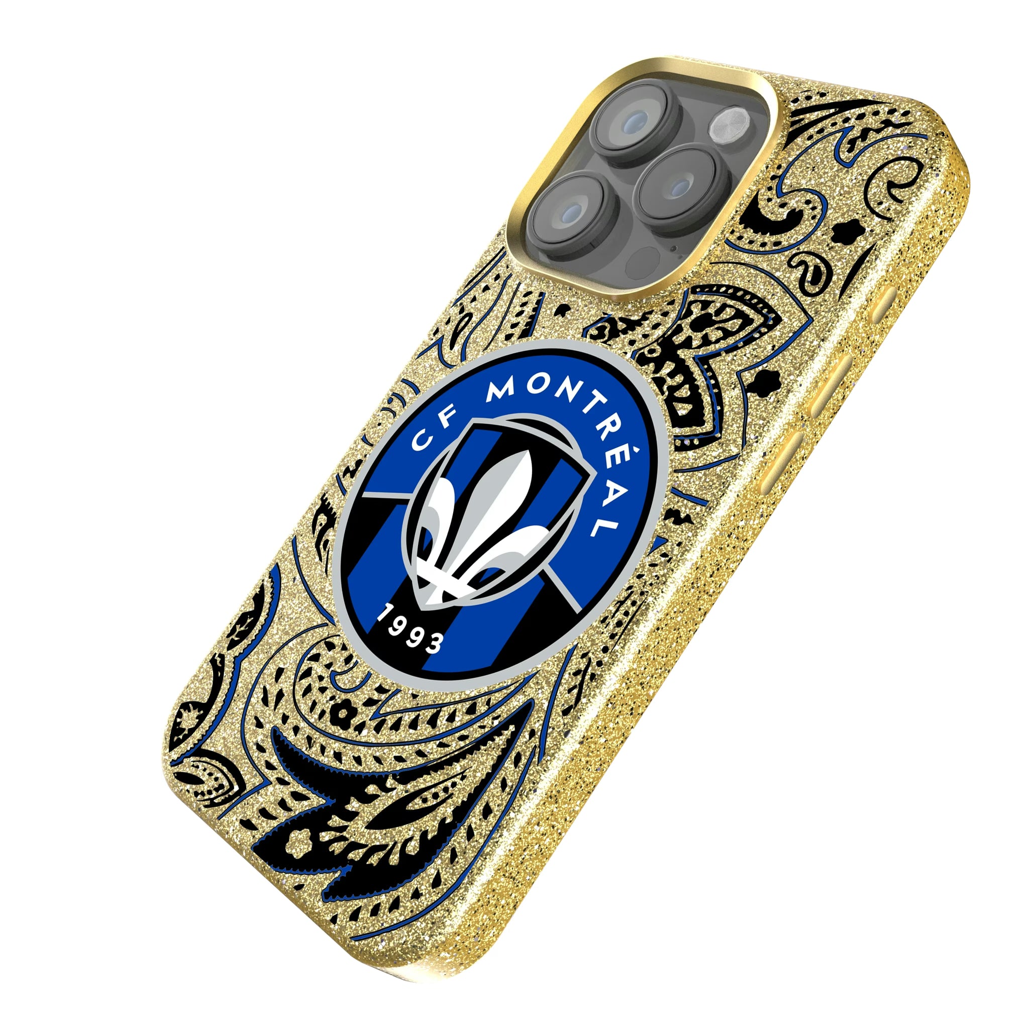 CF Montreal Paisley iPhone Bling Phone Case for Apple iPhone - Isometric View