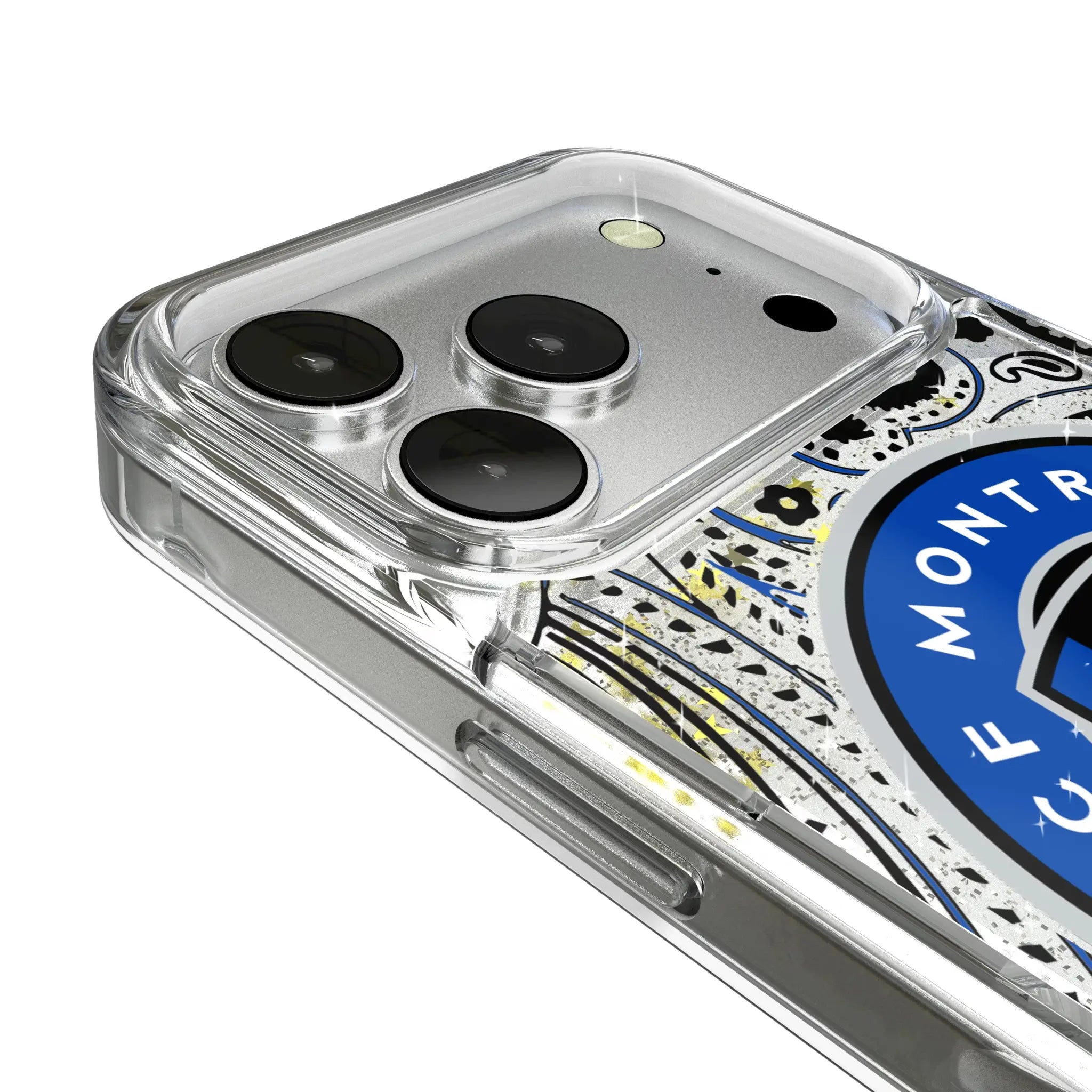 CF Montreal Paisley iPhone Glitter Phone Case for Apple iPhone - Detail