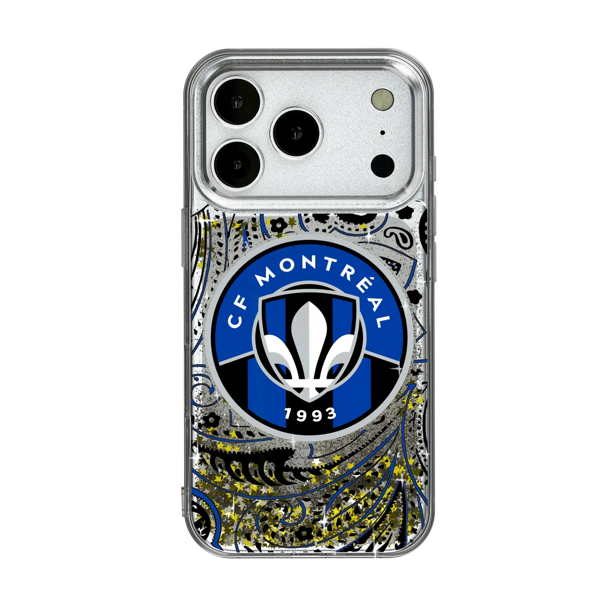 CF Montreal Paisley iPhone Glitter Phone Case for Apple iPhone