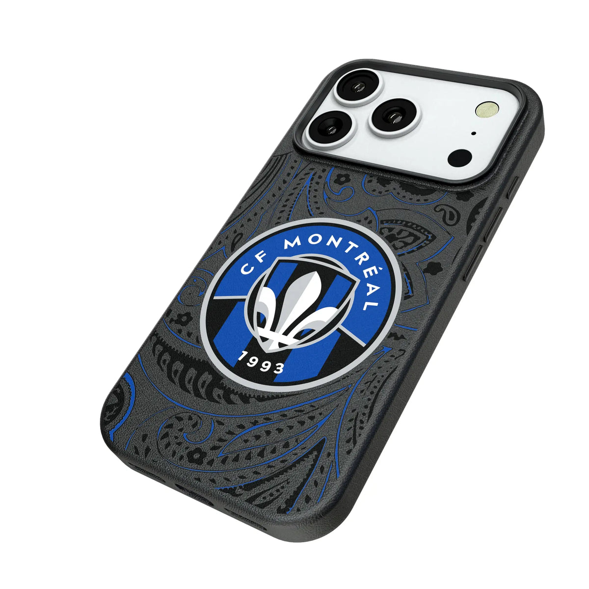 CF Montreal Paisley iPhone MagSafe Compatible Phone Case for Apple iPhone - Isometric View#Device_iPhone 18 Pro
