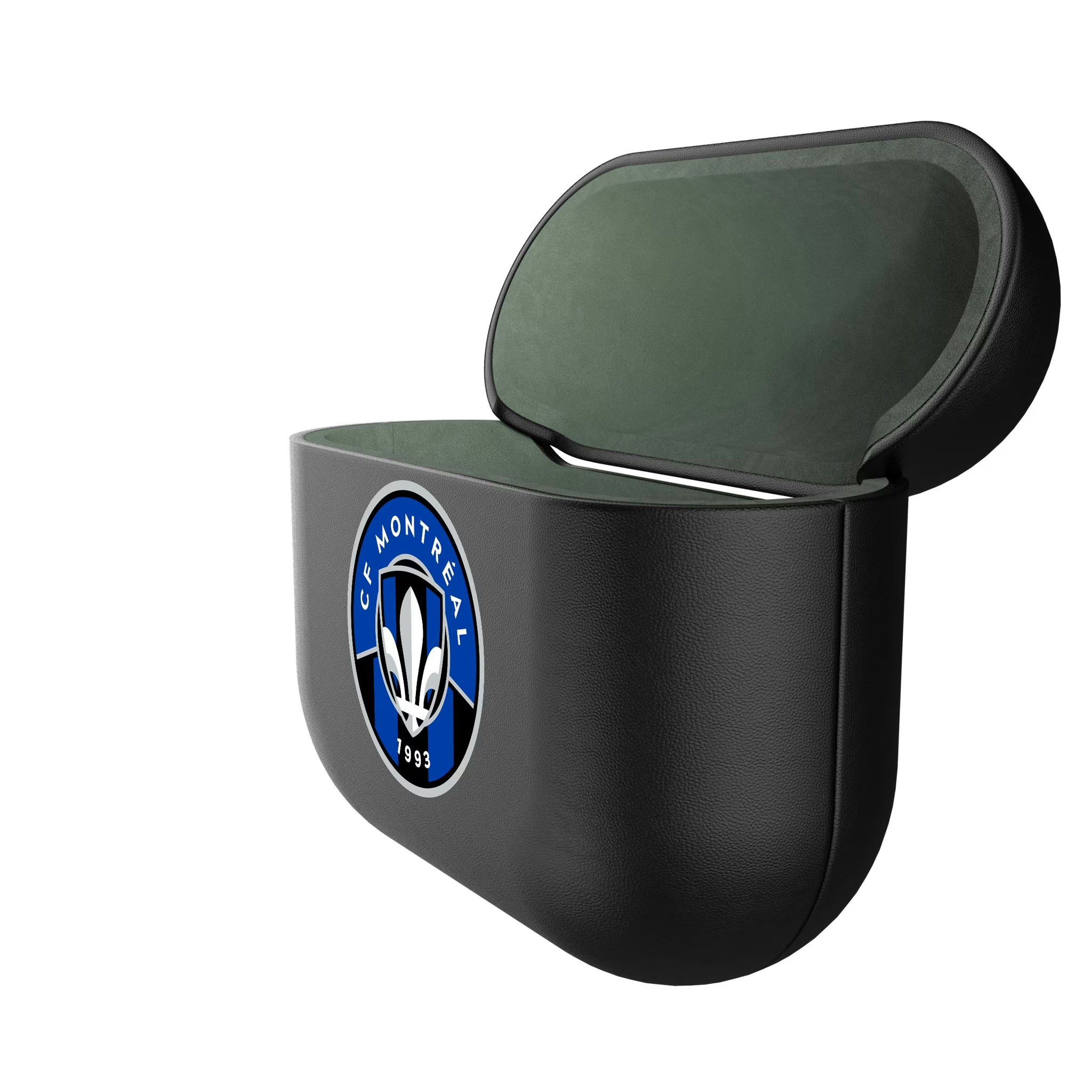 CF Montreal Personalized Insignia AirPods AirPod Case Cover - Isometric View#Device_AirPods 3rd Gen