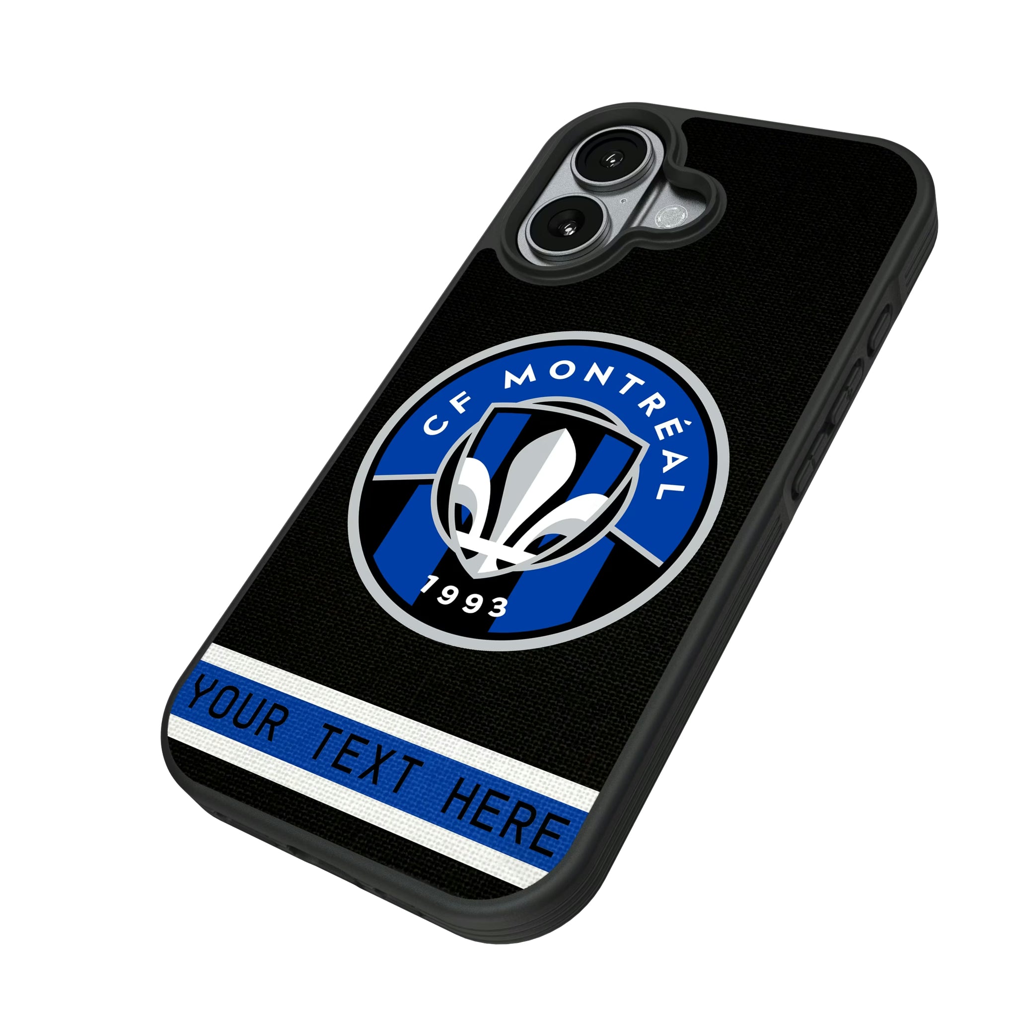 CF Montreal Personalized Stripe iPhone Bump Phone Case for Apple iPhone - Isometric View#Device_iPhone 17