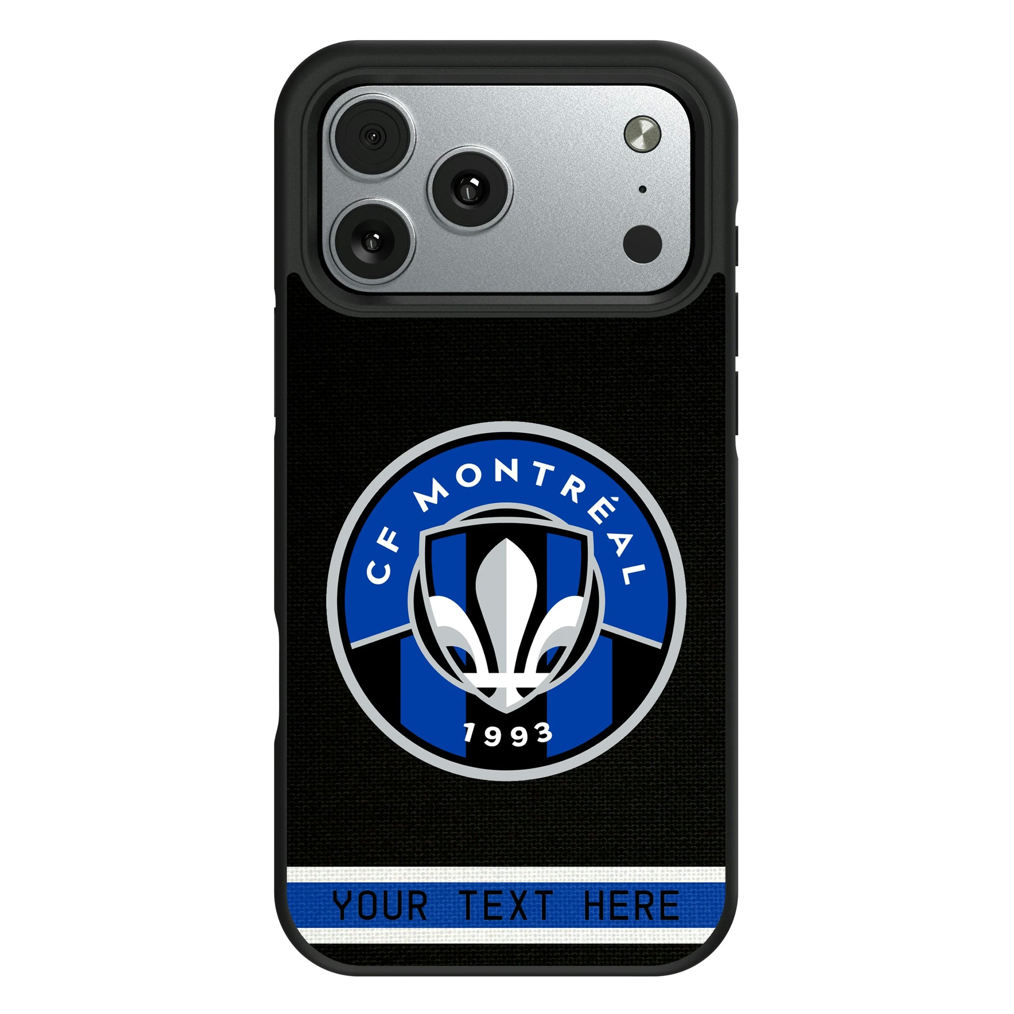 CF Montreal Personalized Stripe iPhone Bump Phone Case for Apple iPhone#Device_iPhone 17 Pro Max