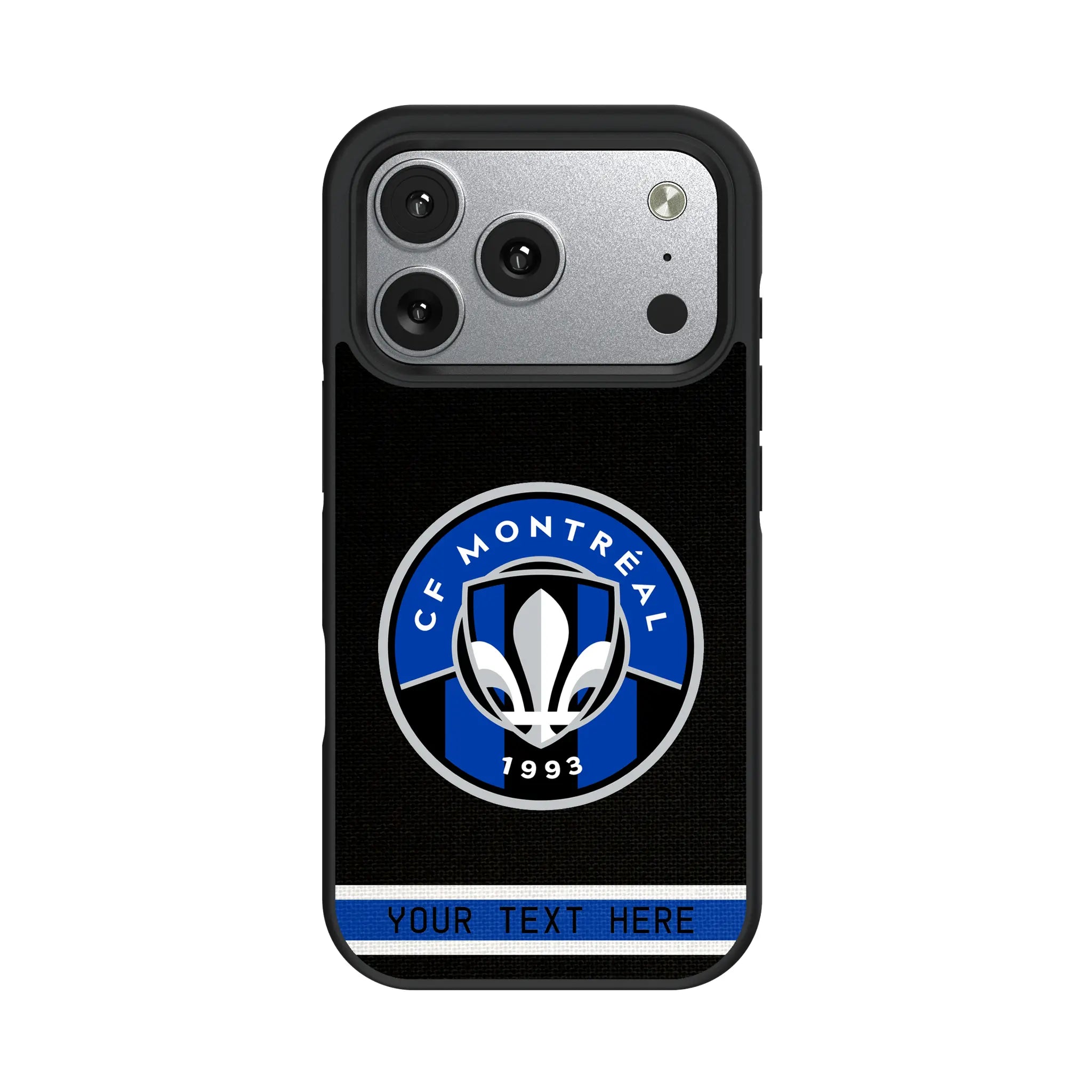 CF Montreal Personalized Stripe iPhone Bump Phone Case for Apple iPhone#Device_iPhone 17 Pro