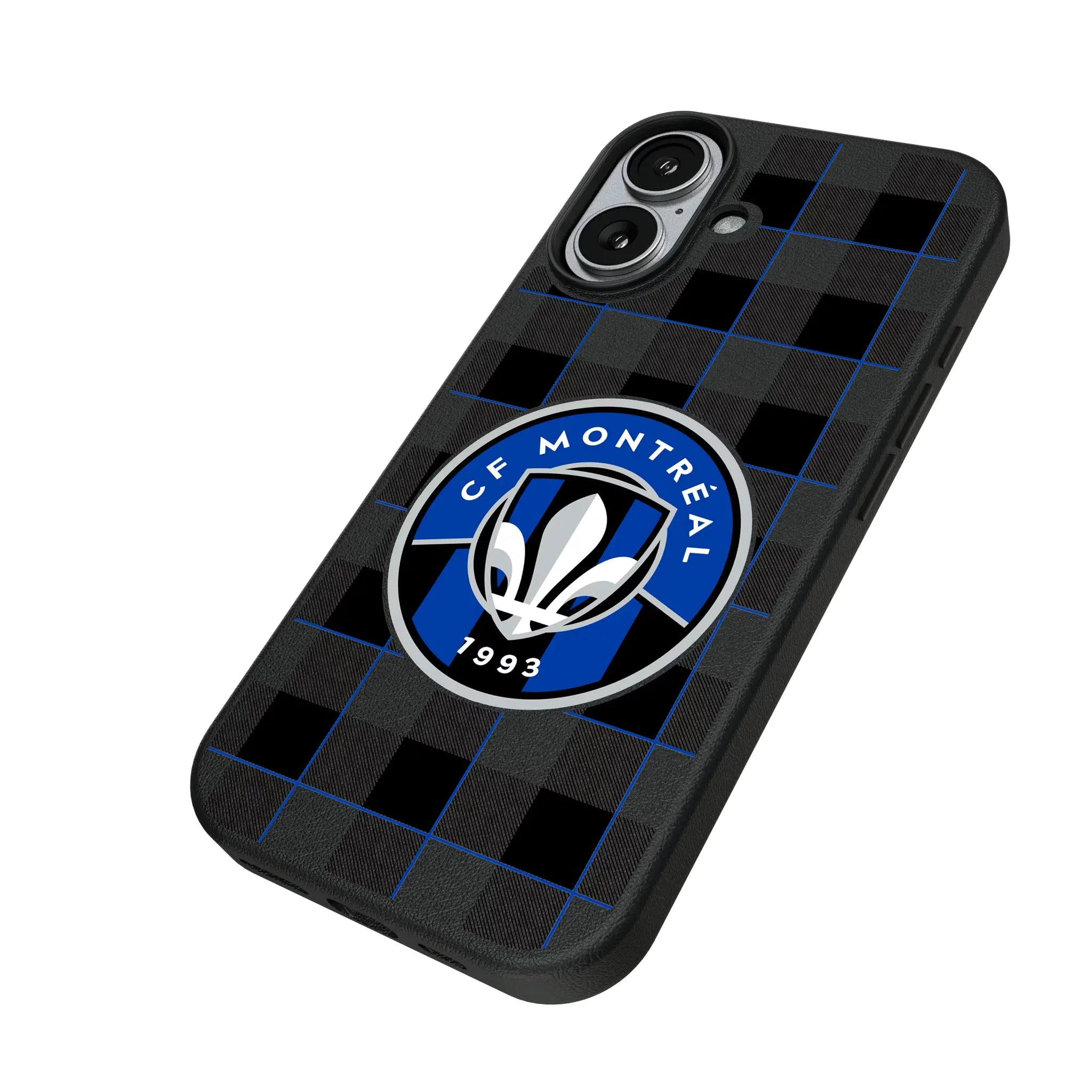 CF Montreal Plaid iPhone MagSafe Compatible Phone Case for Apple iPhone - Isometric View#Device_iPhone 17