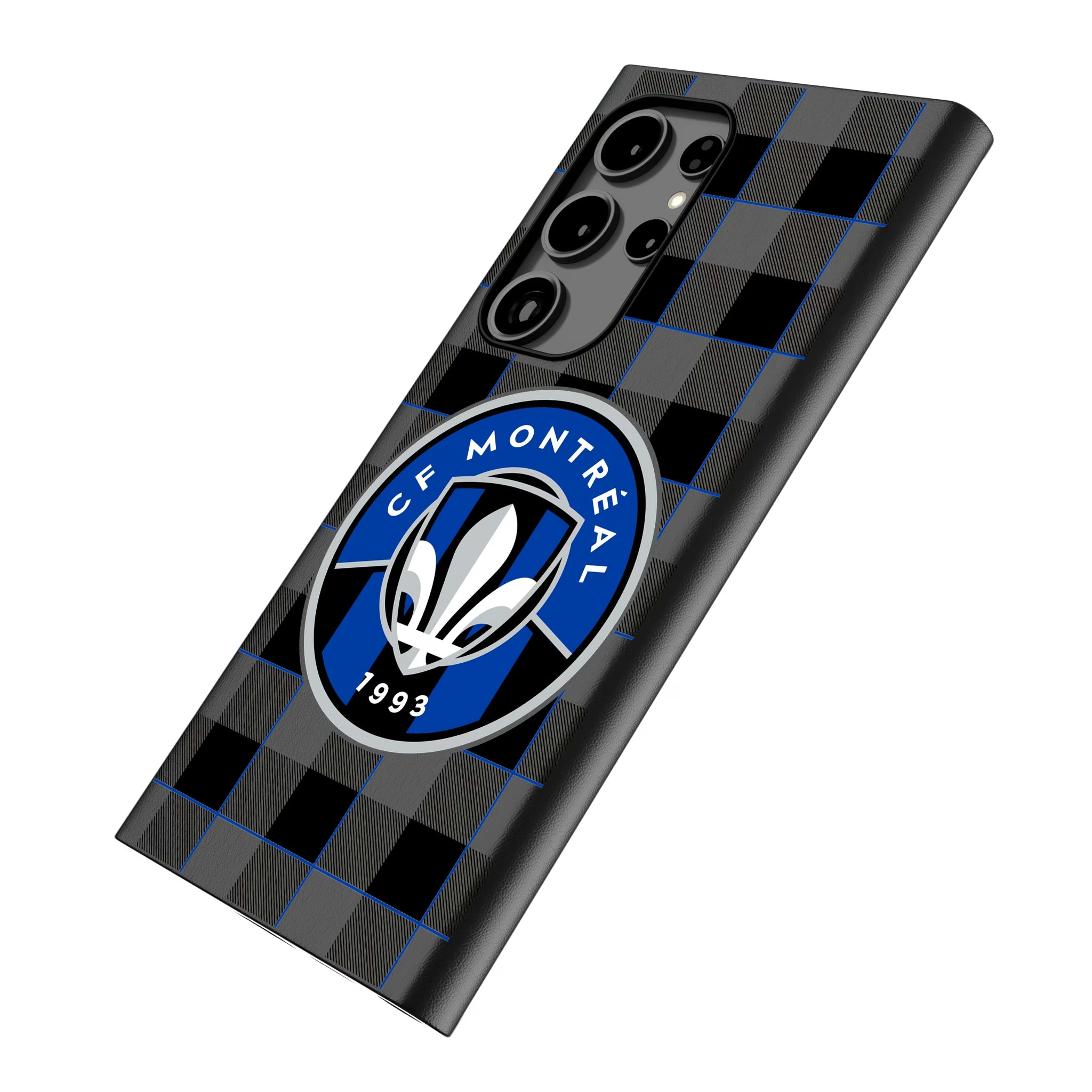 CF Montreal Plaid Galaxy MagSafe Compatible Phone Case for Samsung Galaxy - Isometric View