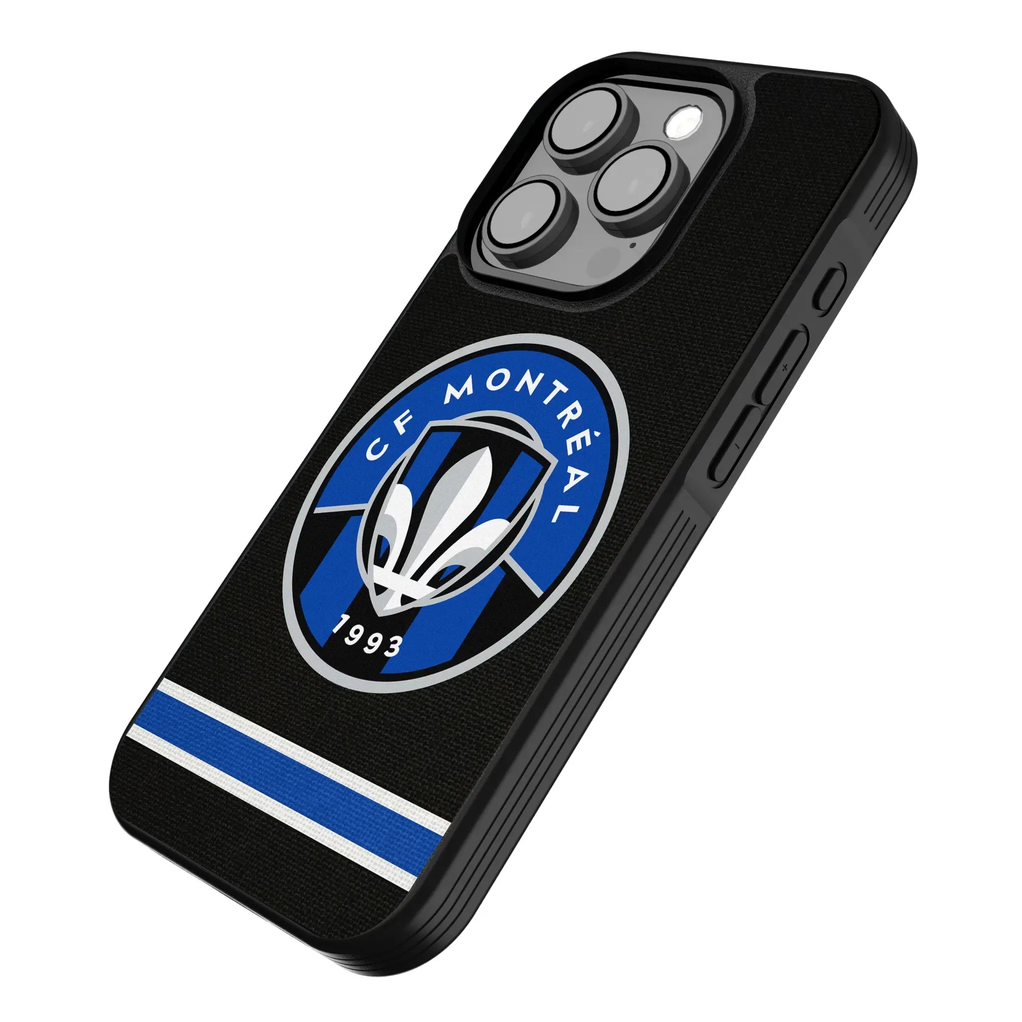 CF Montreal Stripe iPhone Bump Phone Case for Apple iPhone - Isometric View