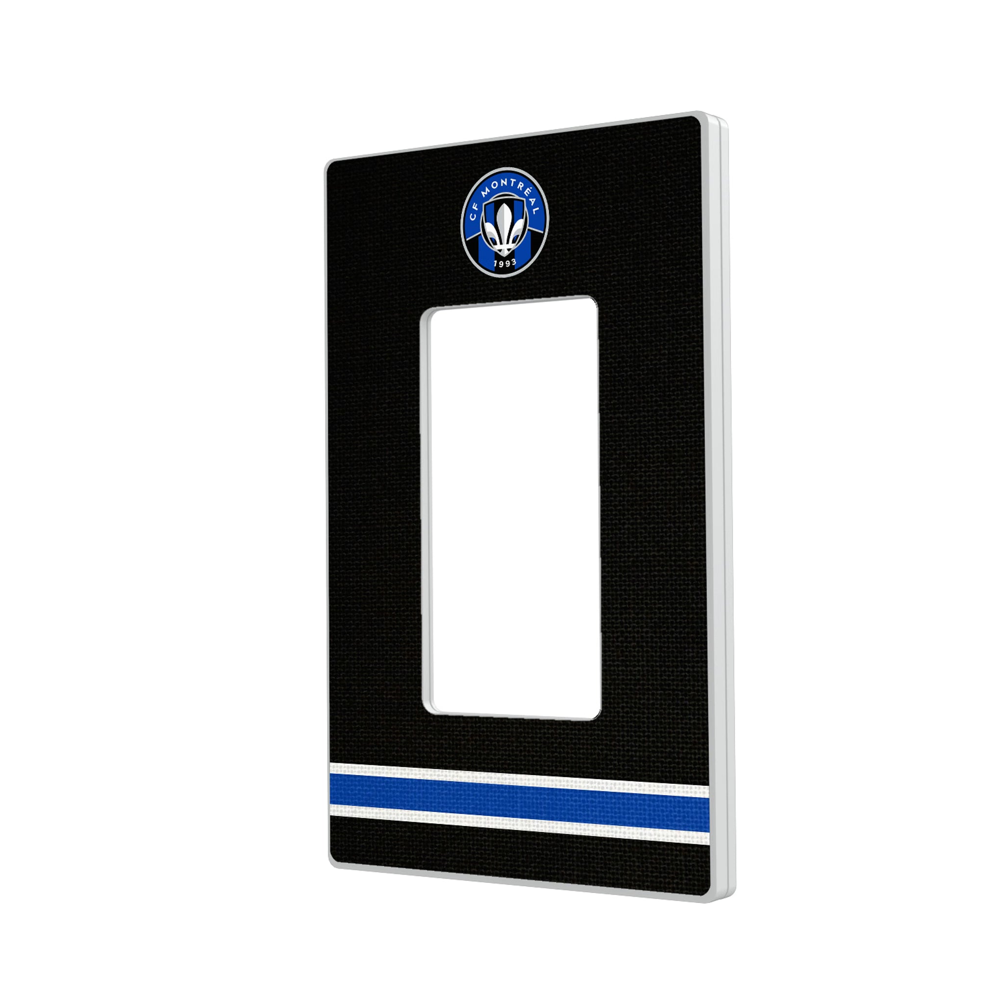 CF Montreal Stripe Hidden-Screw Light Switch Plate#Style_Single Rocker