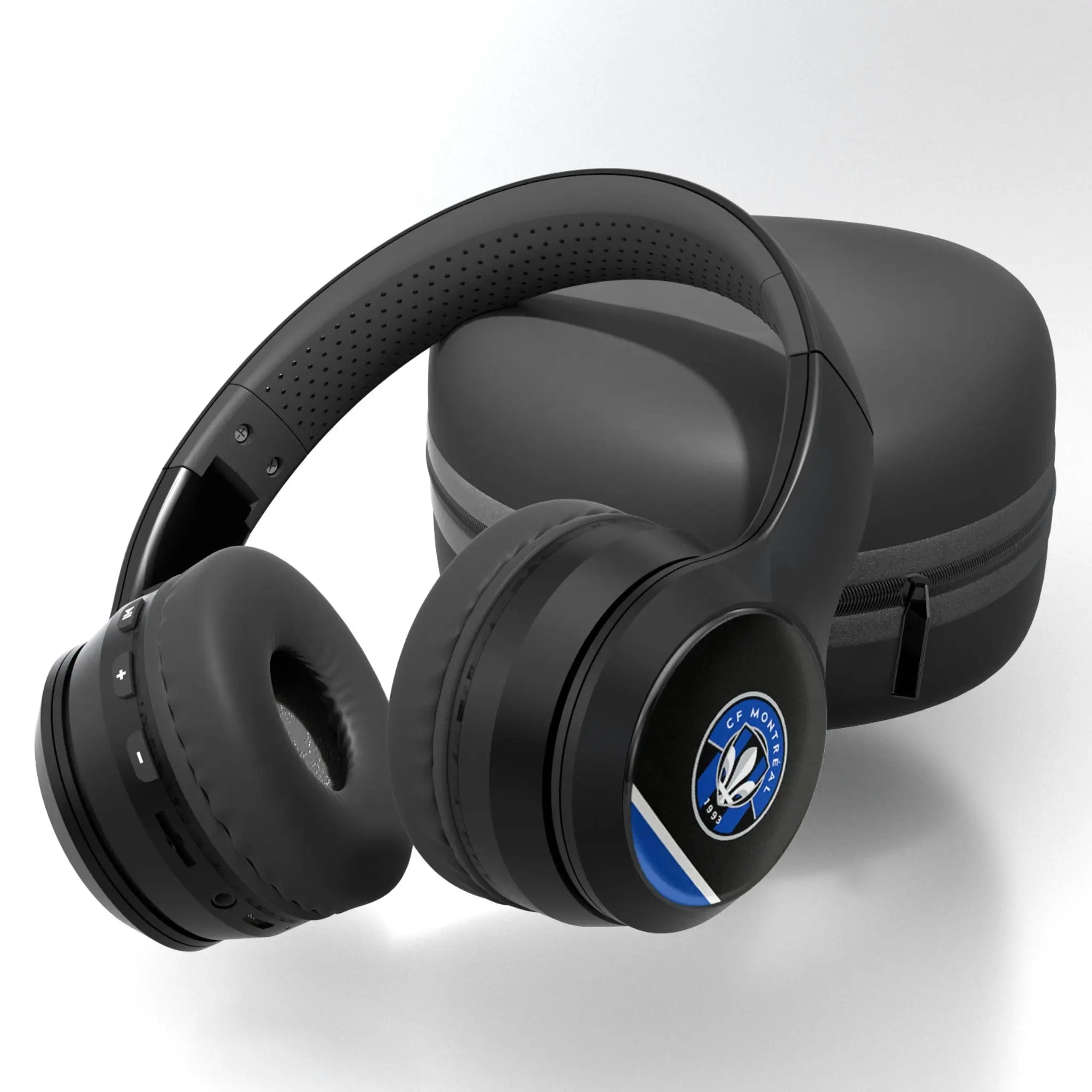 CF Montreal Stripe Wireless Over-Ear BT Headphones With Case