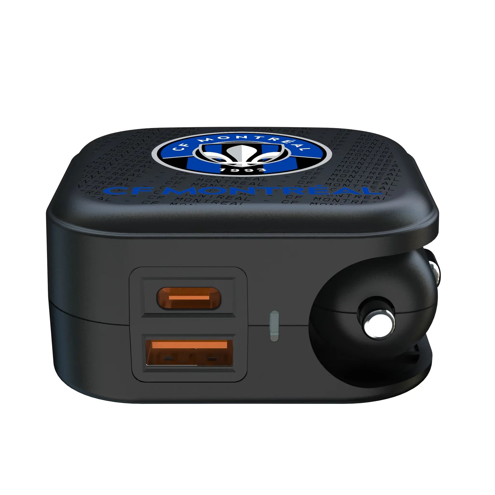 CF Montreal Text Backdrop 2 in 1 USB A/C Charger