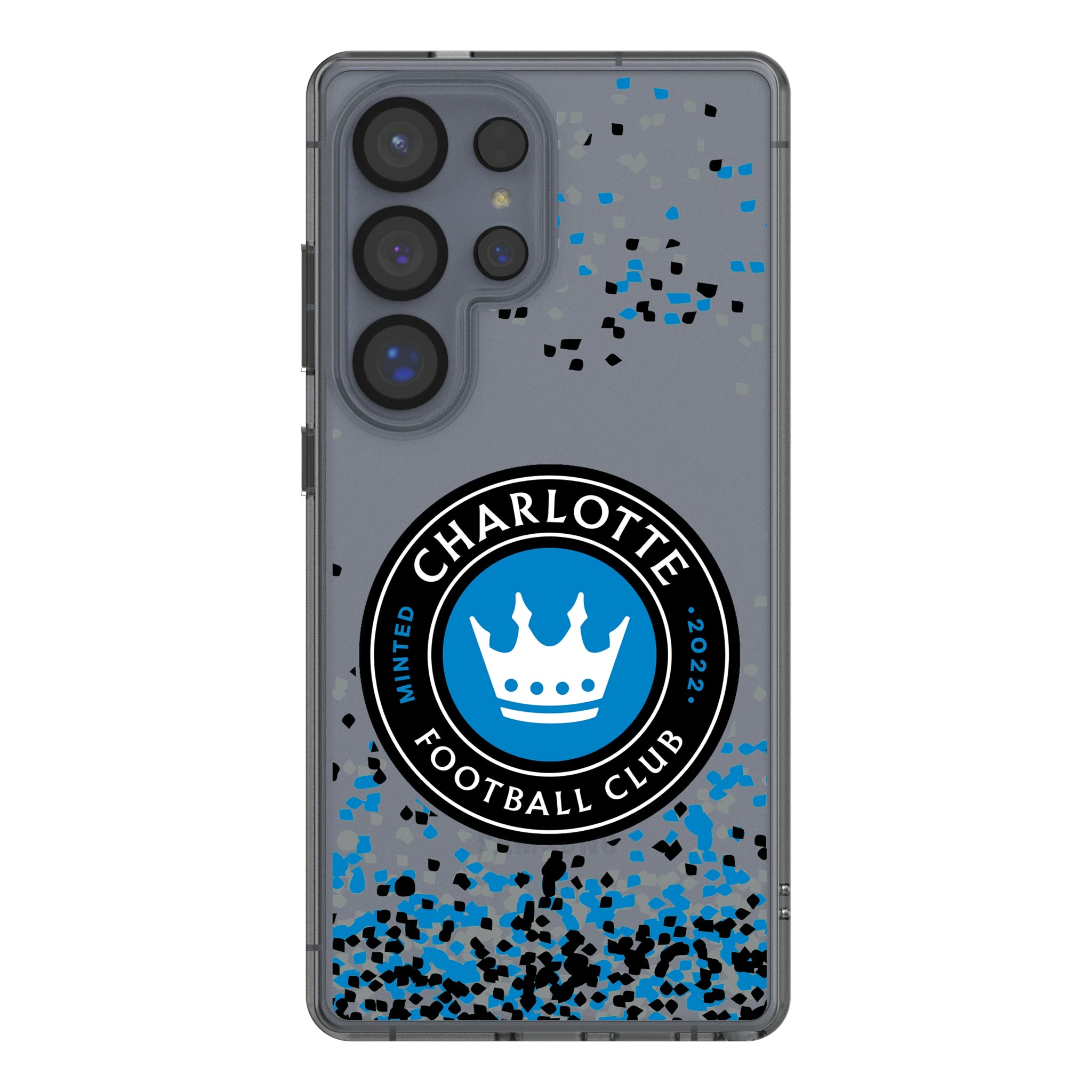 Charlotte FC Confetti Galaxy Clear Phone Case for Samsung Galaxy