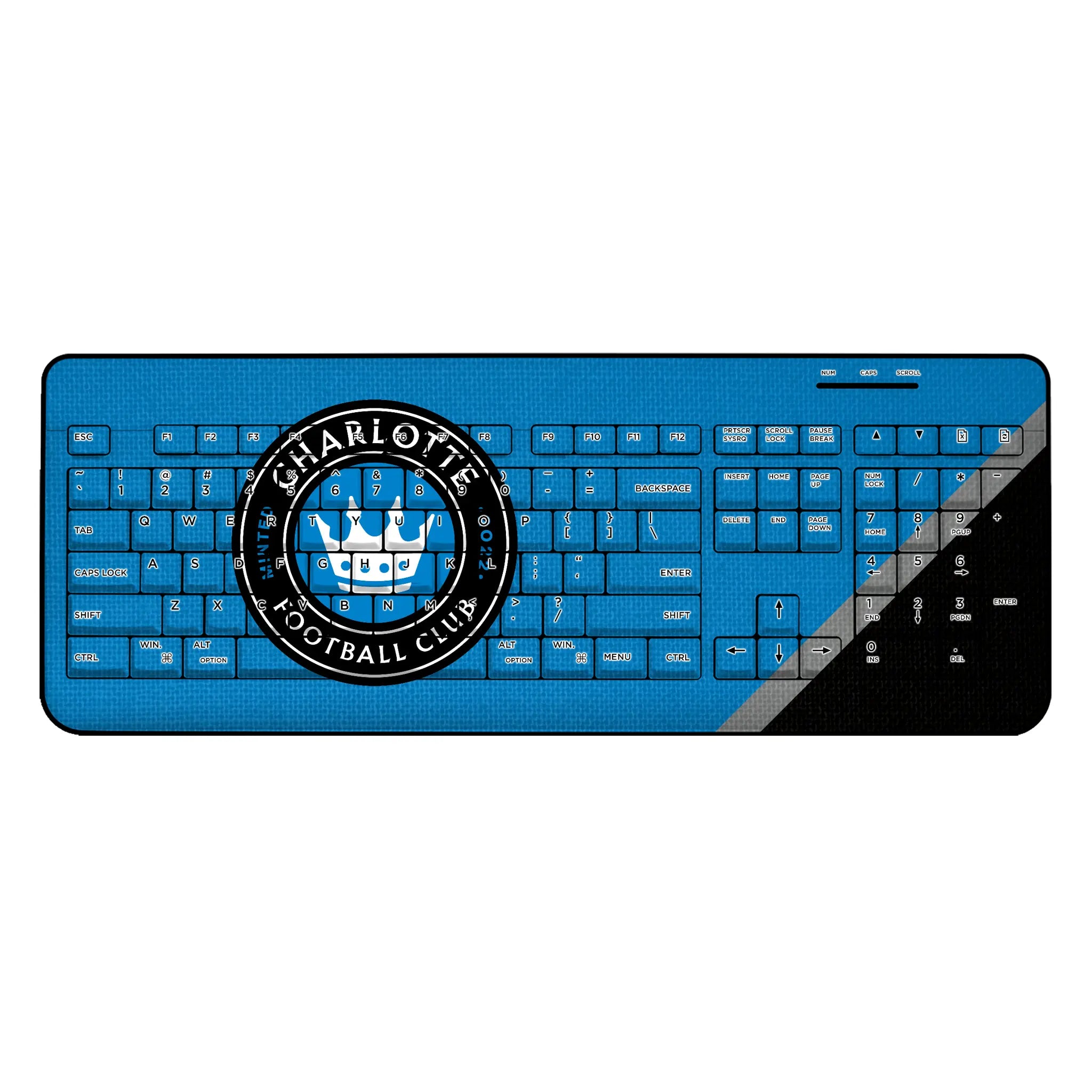 Charlotte FC Diagonal Stripe Wireless USB Keyboard