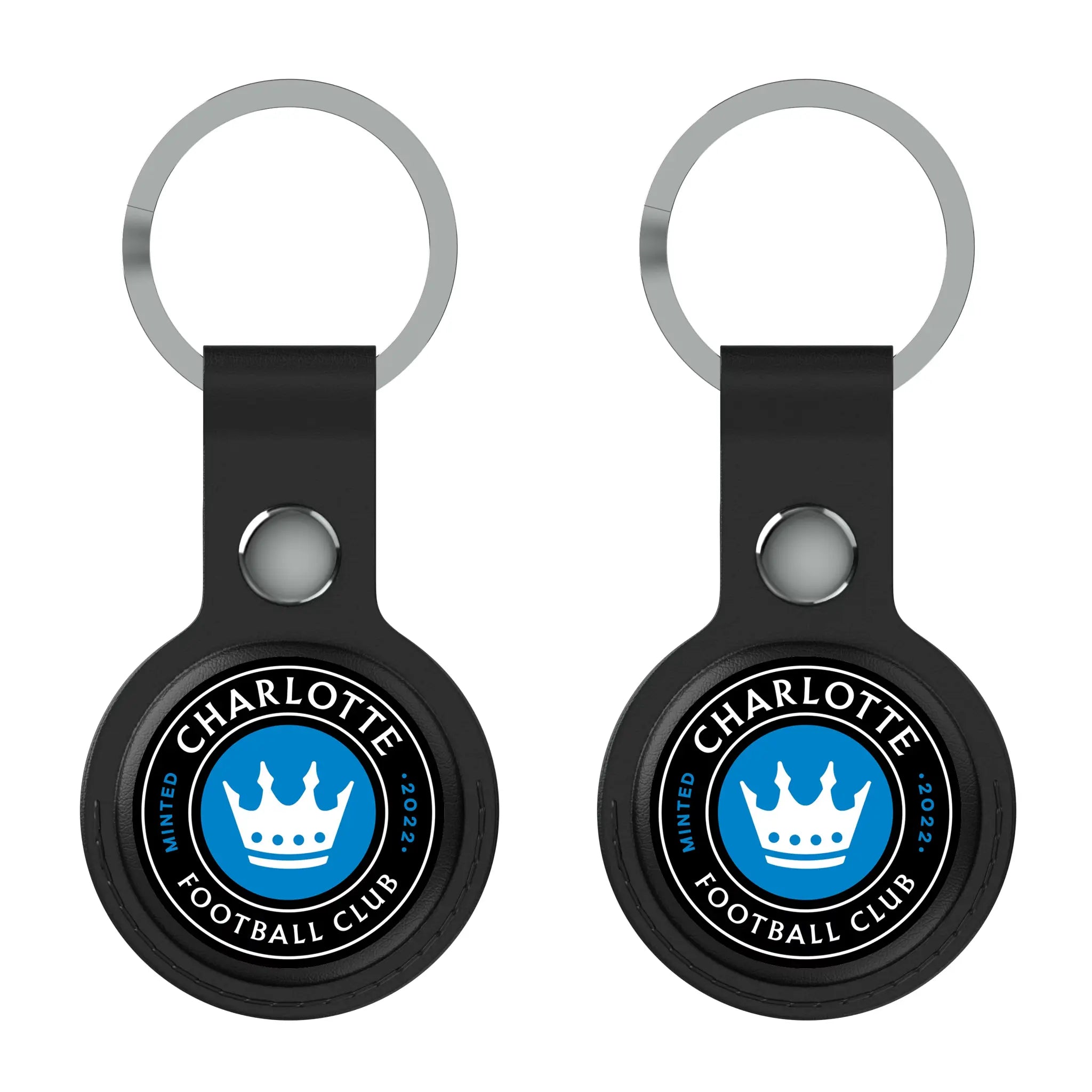 Charlotte FC Insignia AirTag Black Airtag Holder 2-Pack