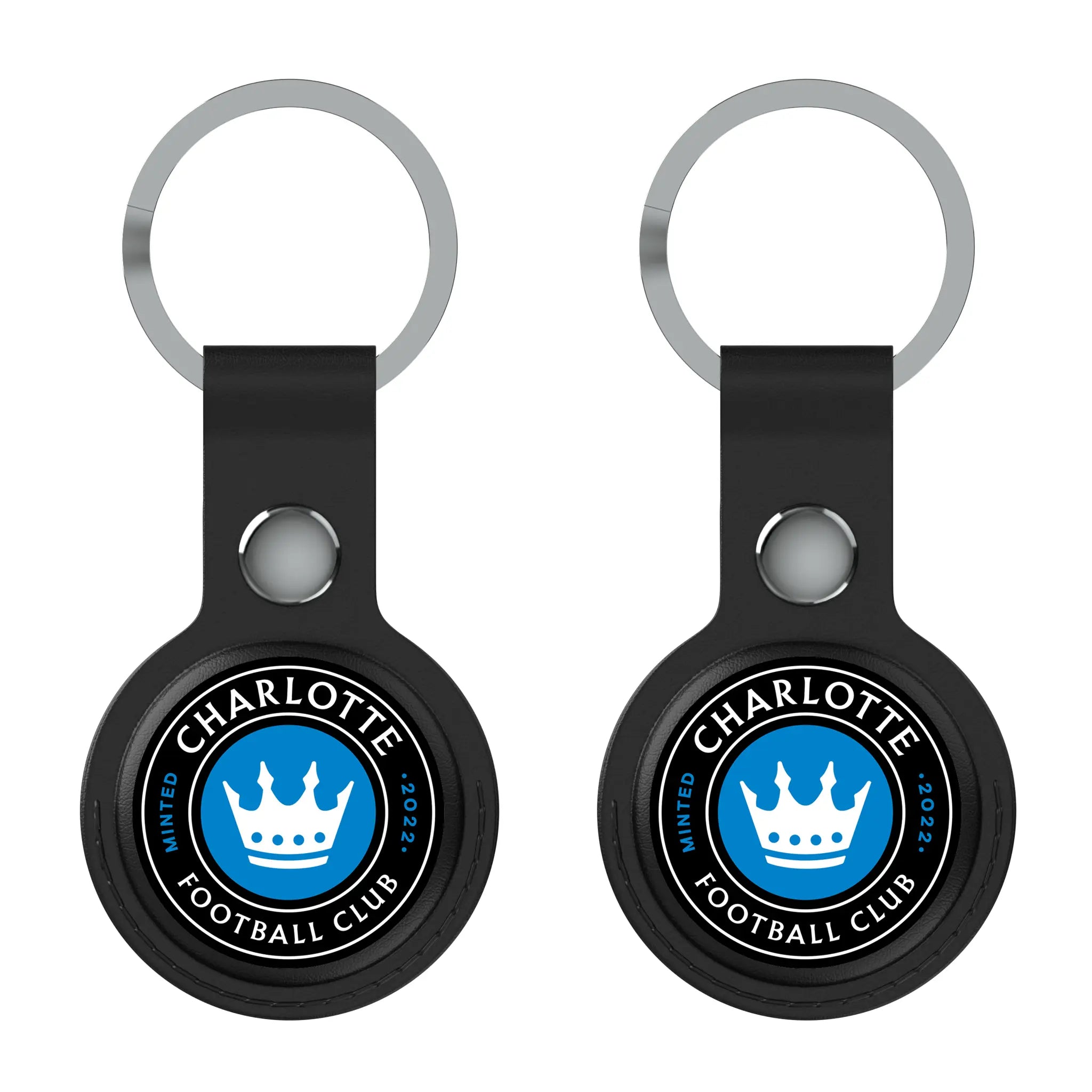 Charlotte FC Insignia AirTag Black Airtag Holder 2-Pack