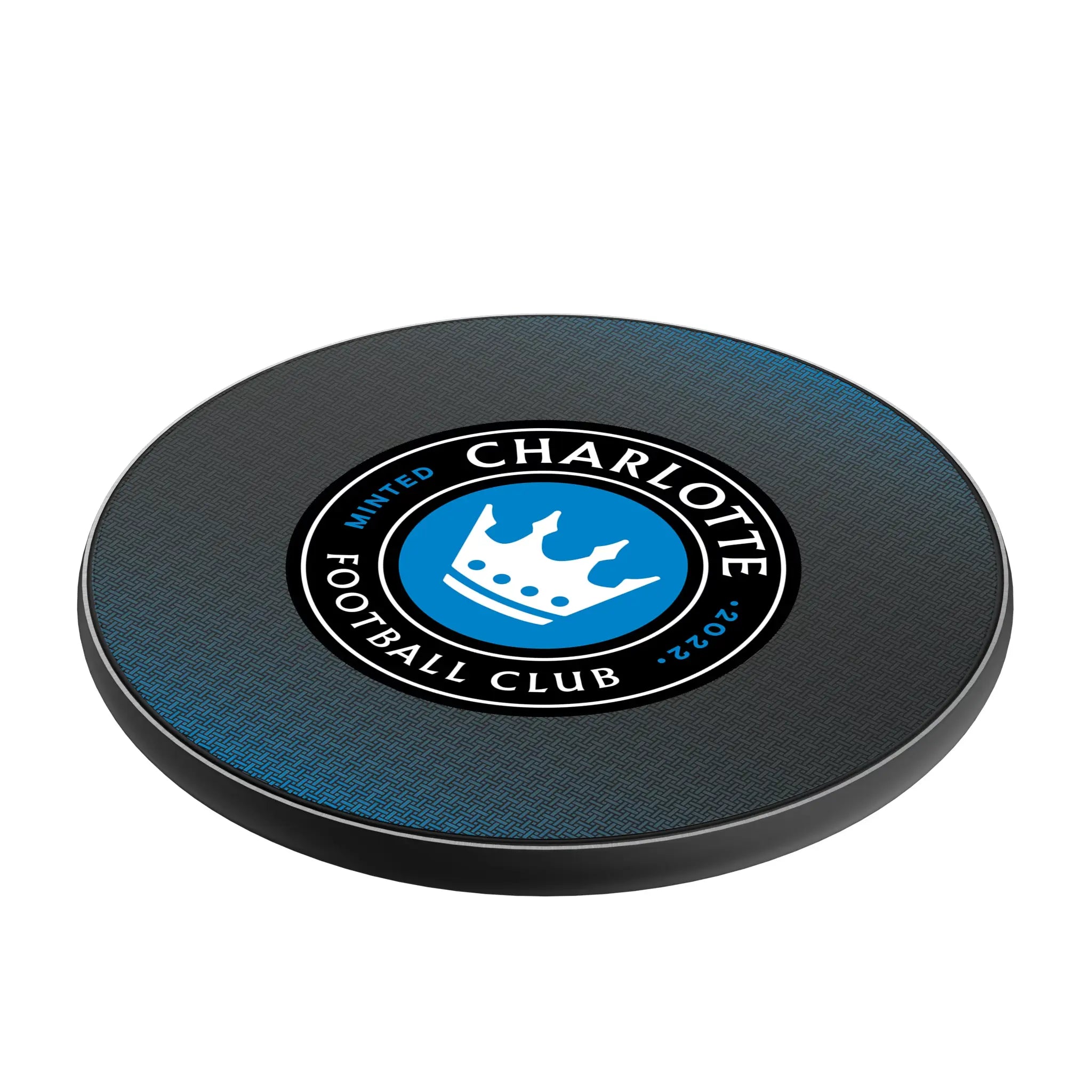 Charlotte FC Linen 15-Watt Wireless Charger - Isometric View