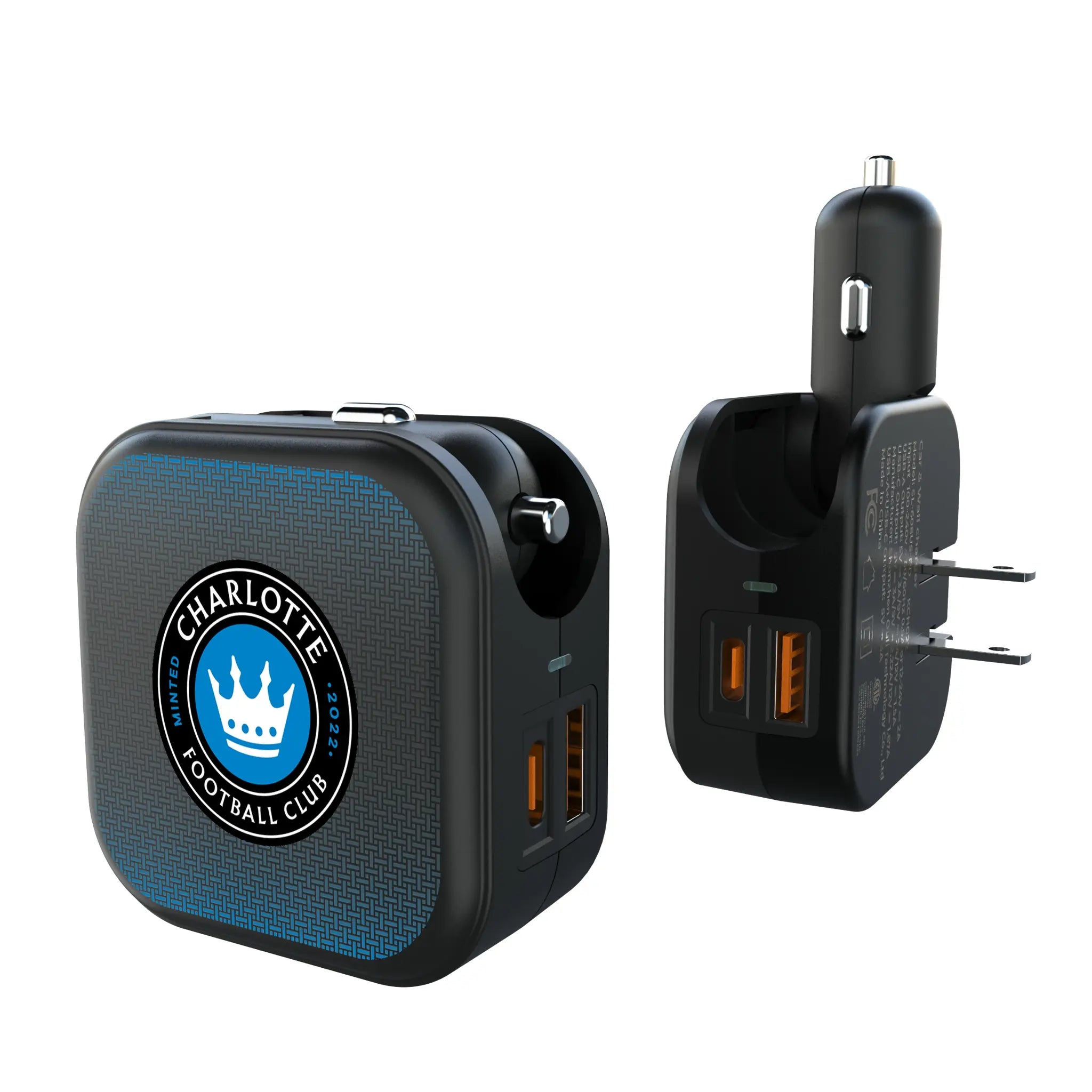Charlotte FC Linen 2 in 1 USB A/C Charger