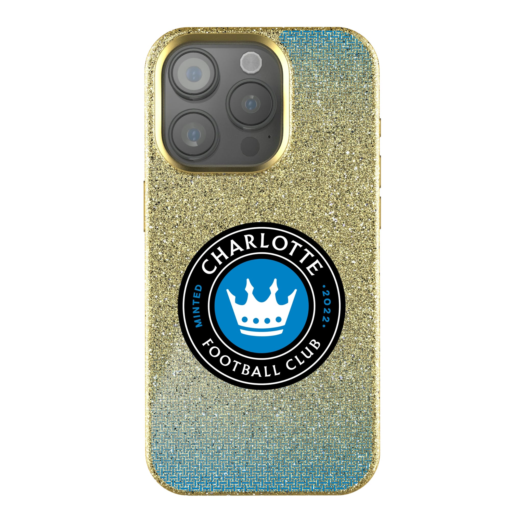 Charlotte FC Linen iPhone Bling Phone Case for Apple iPhone