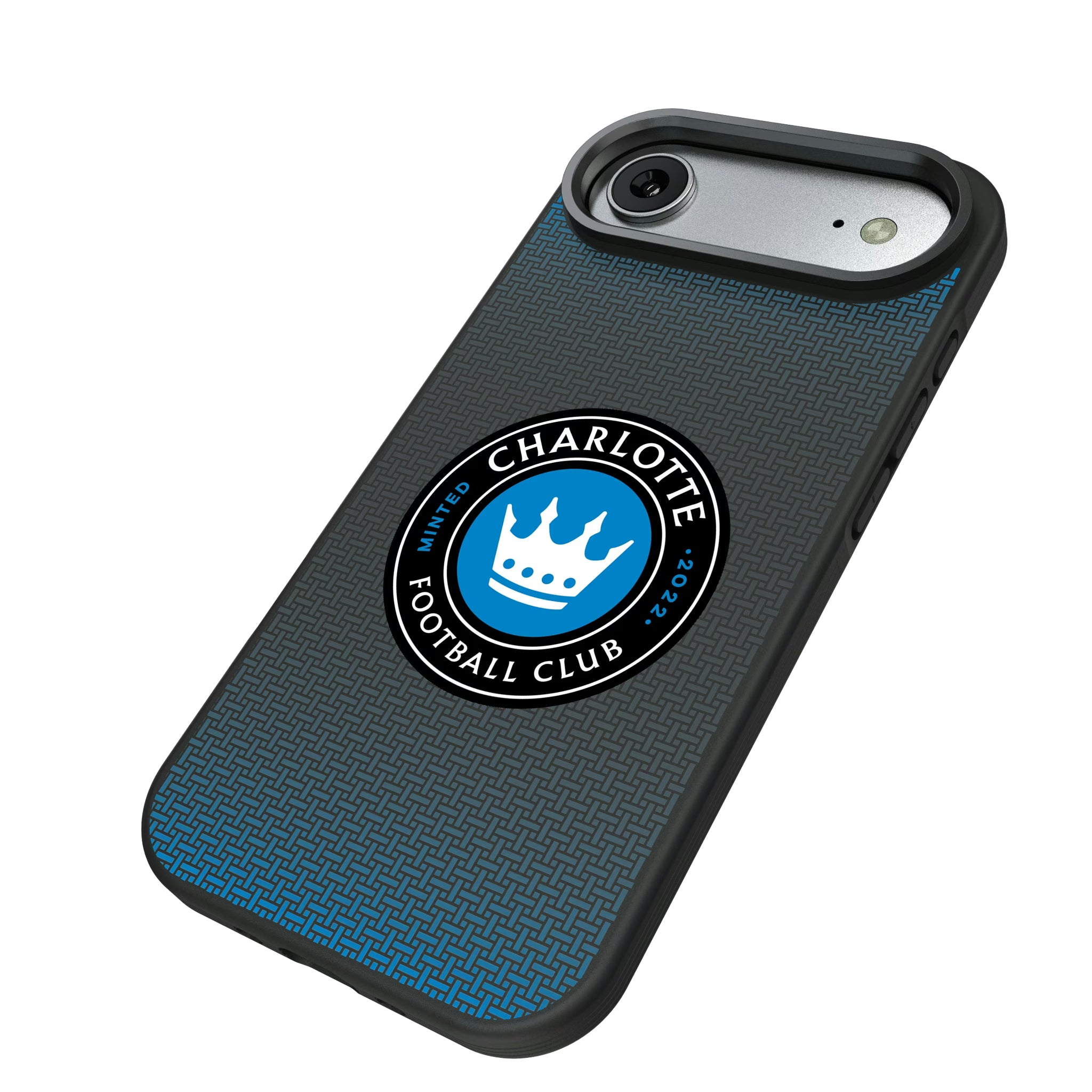 Charlotte FC Linen iPhone Bump Phone Case for Apple iPhone - Isometric View#Device_iPhone Air