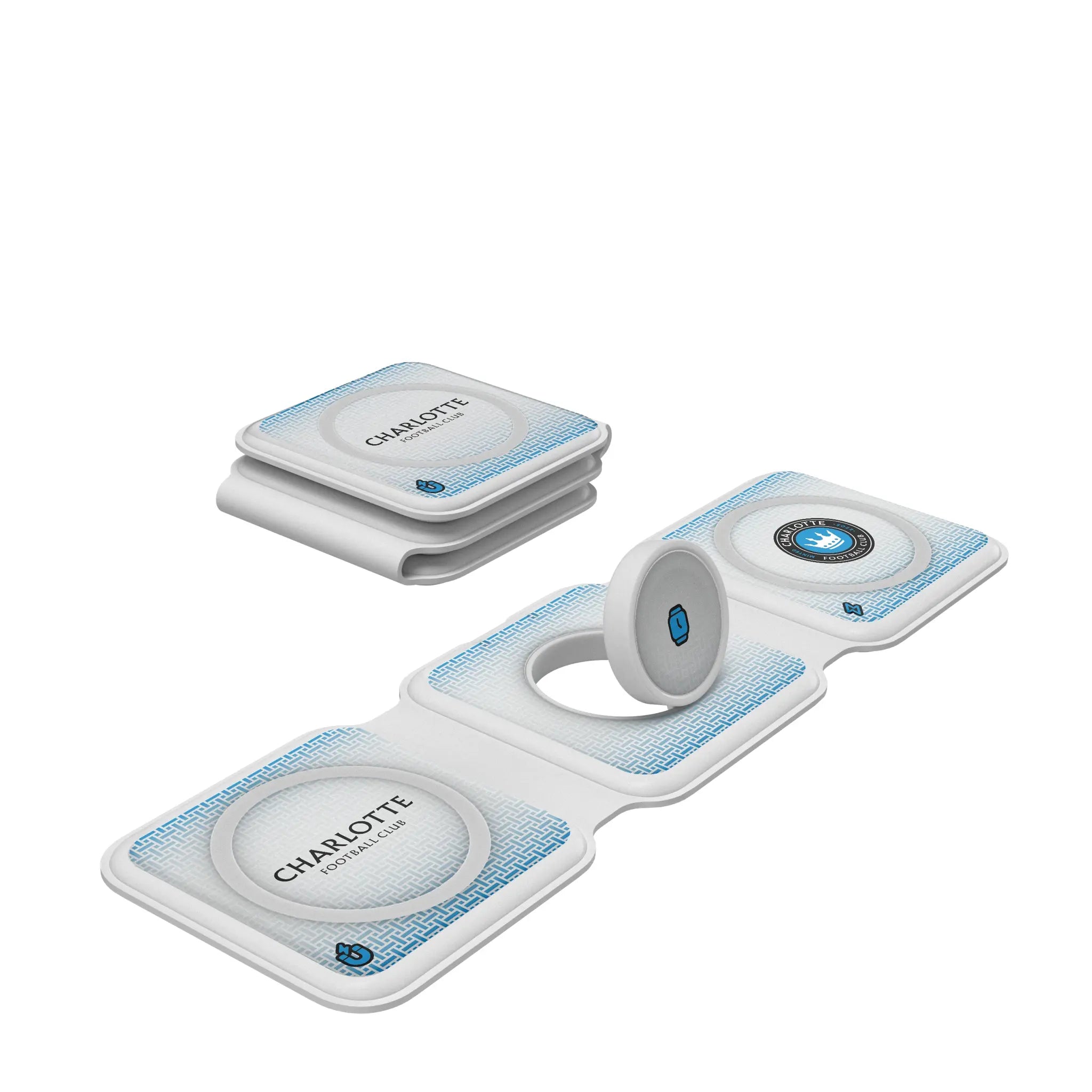 Charlotte FC Linen Foldable 3 in 1 Charger