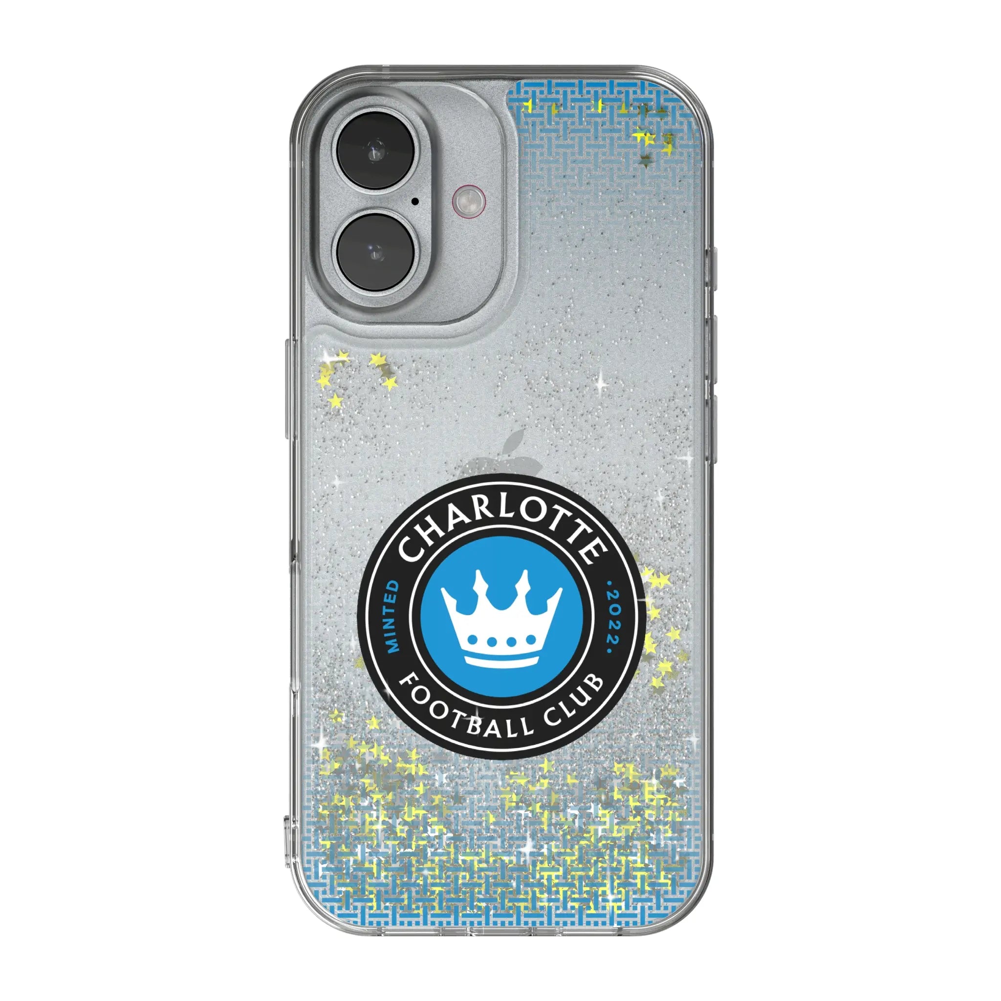 Charlotte FC Linen iPhone Glitter Phone Case for Apple iPhone