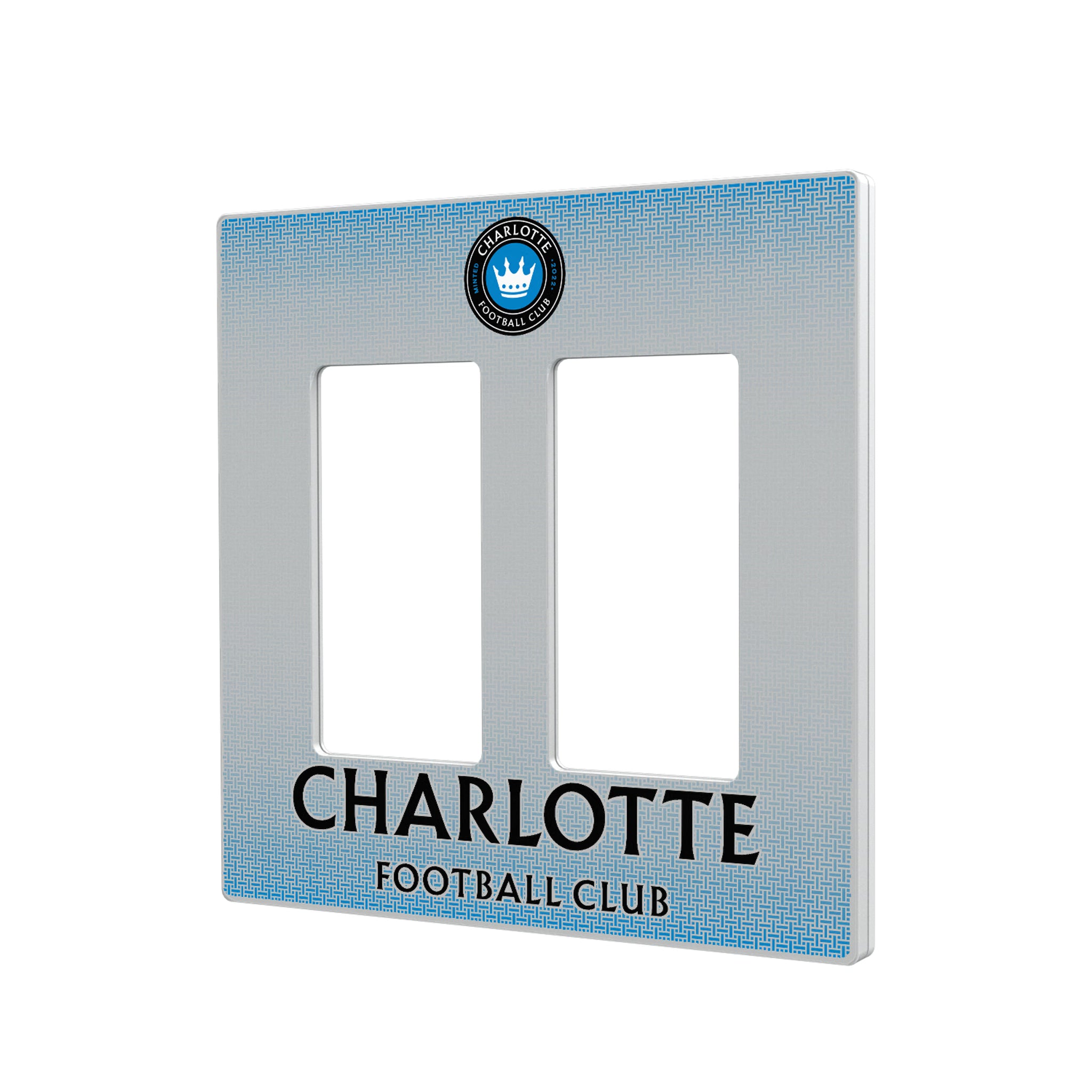 Charlotte FC Linen Hidden-Screw Light Switch Plate#Style_Double Rocker