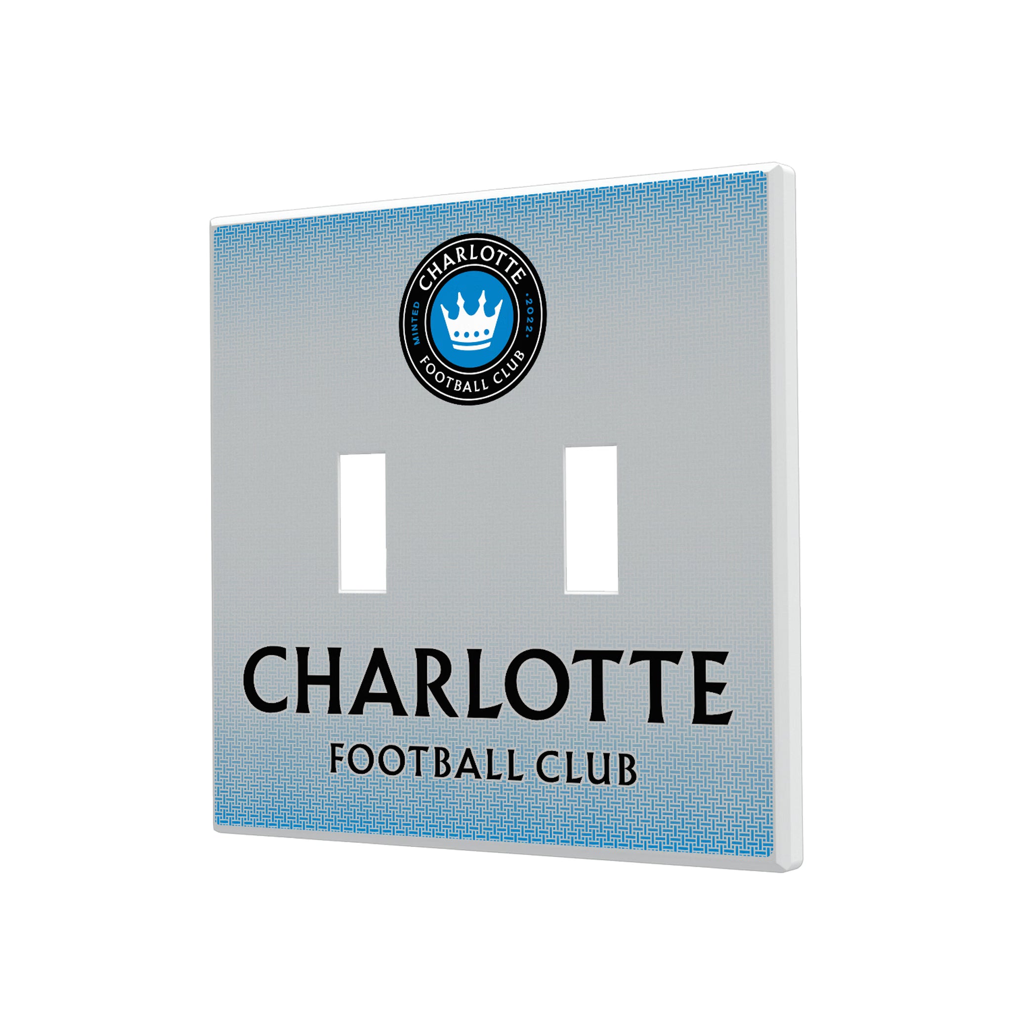 Charlotte FC Linen Hidden-Screw Light Switch Plate#Style_Double Toggle