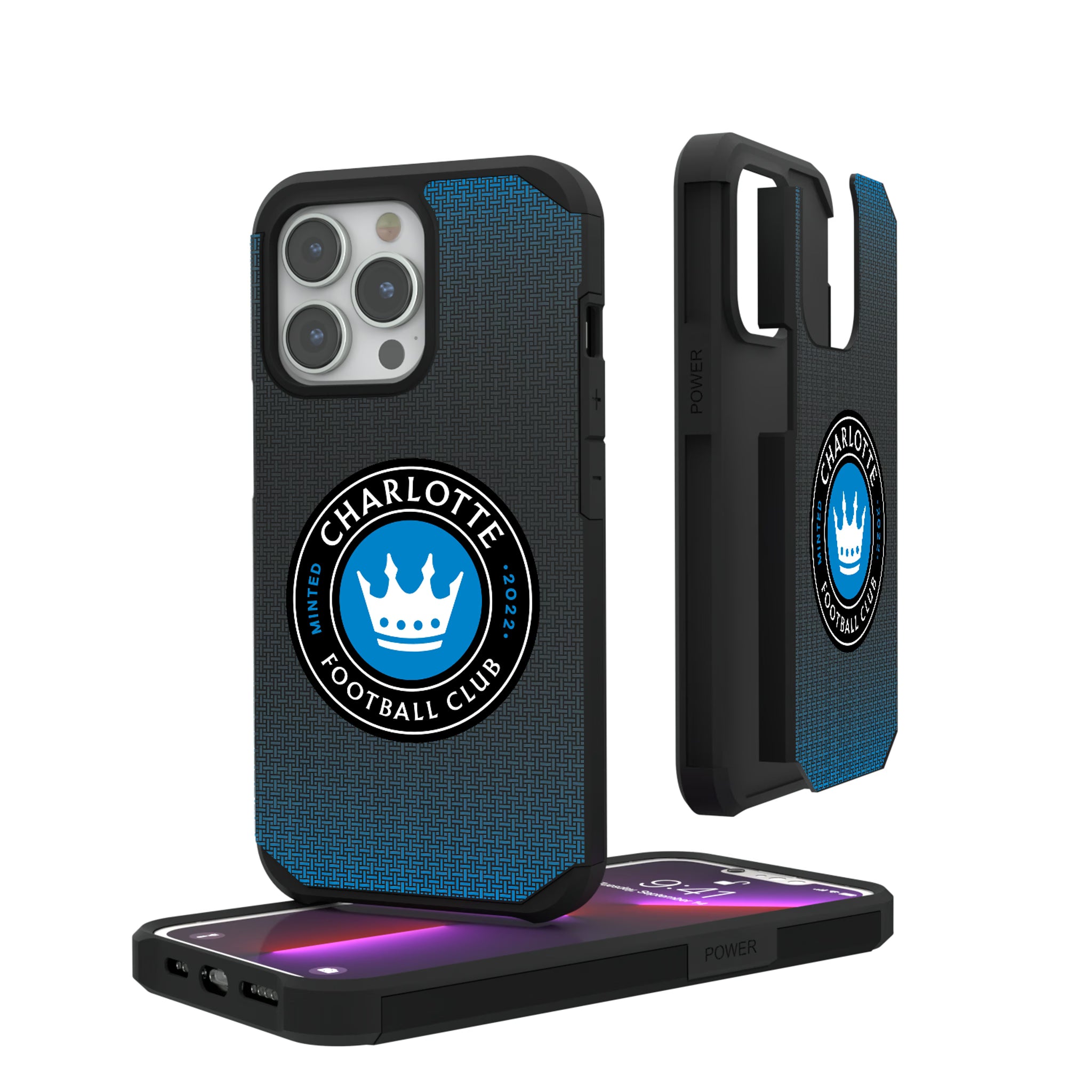 Charlotte FC Linen iPhone Rugged Phone Case for Apple iPhone#Device_iPhone 13 Pro