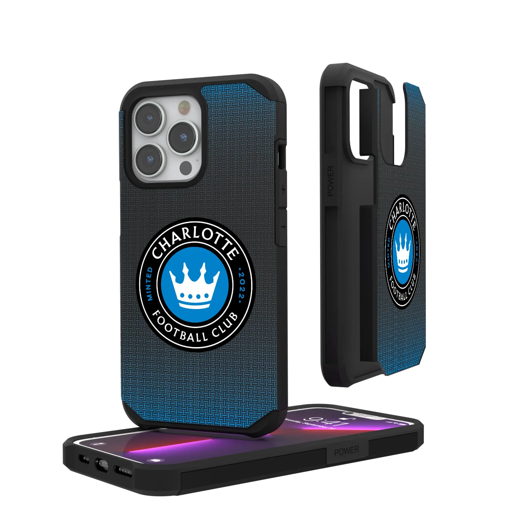 Charlotte FC Linen iPhone Rugged Phone Case for Apple iPhone