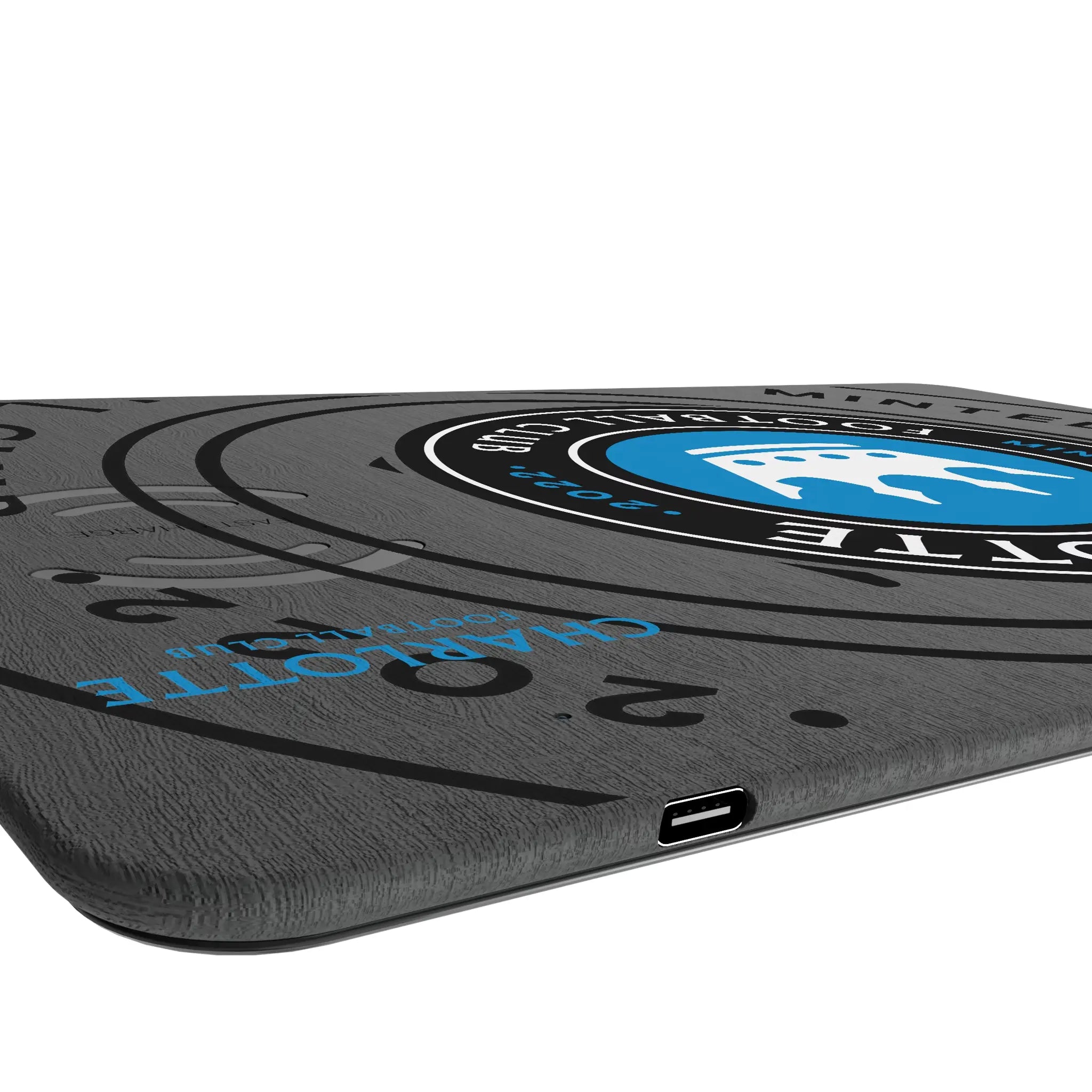Charlotte FC Monocolor Tilt 15-Watt Wireless Charger and Mouse Pad