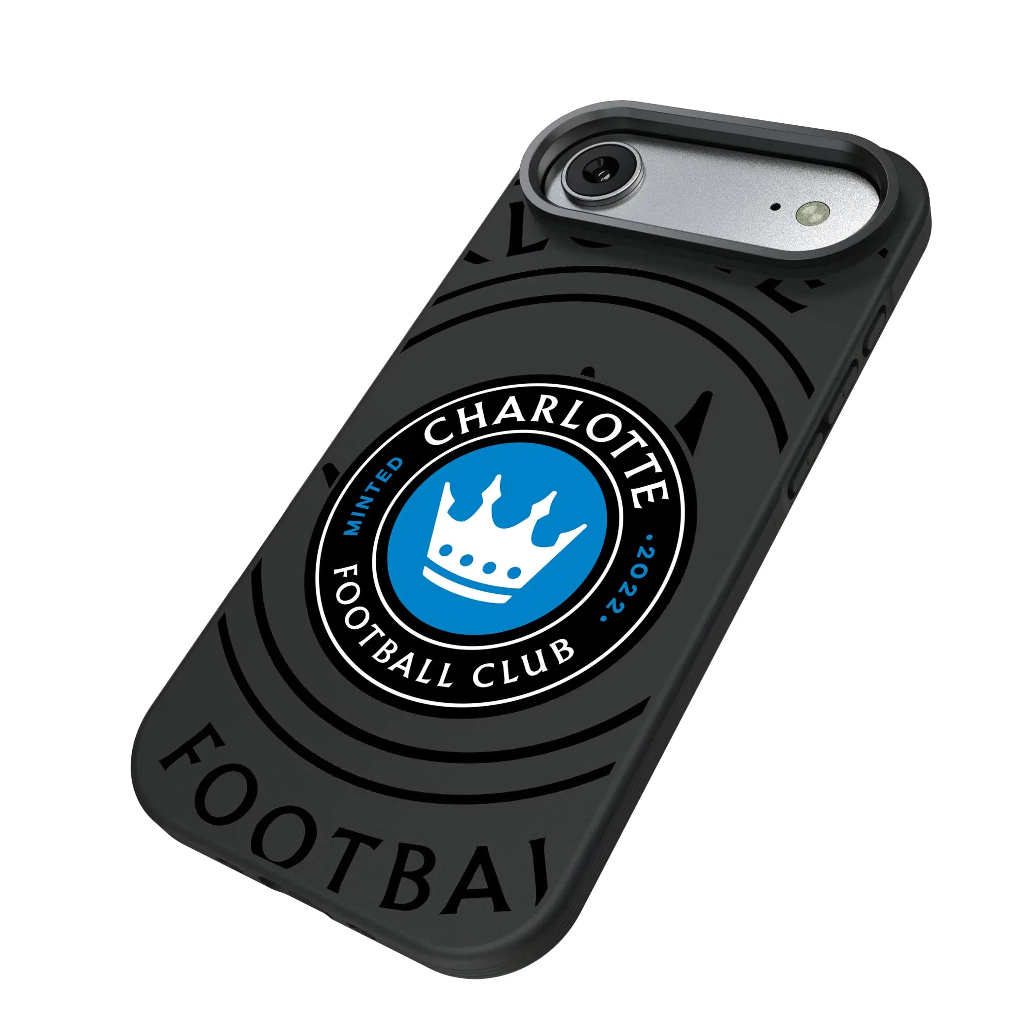 Charlotte FC Monocolor Tilt iPhone Bump Phone Case for Apple iPhone - Isometric View#Device_iPhone Air