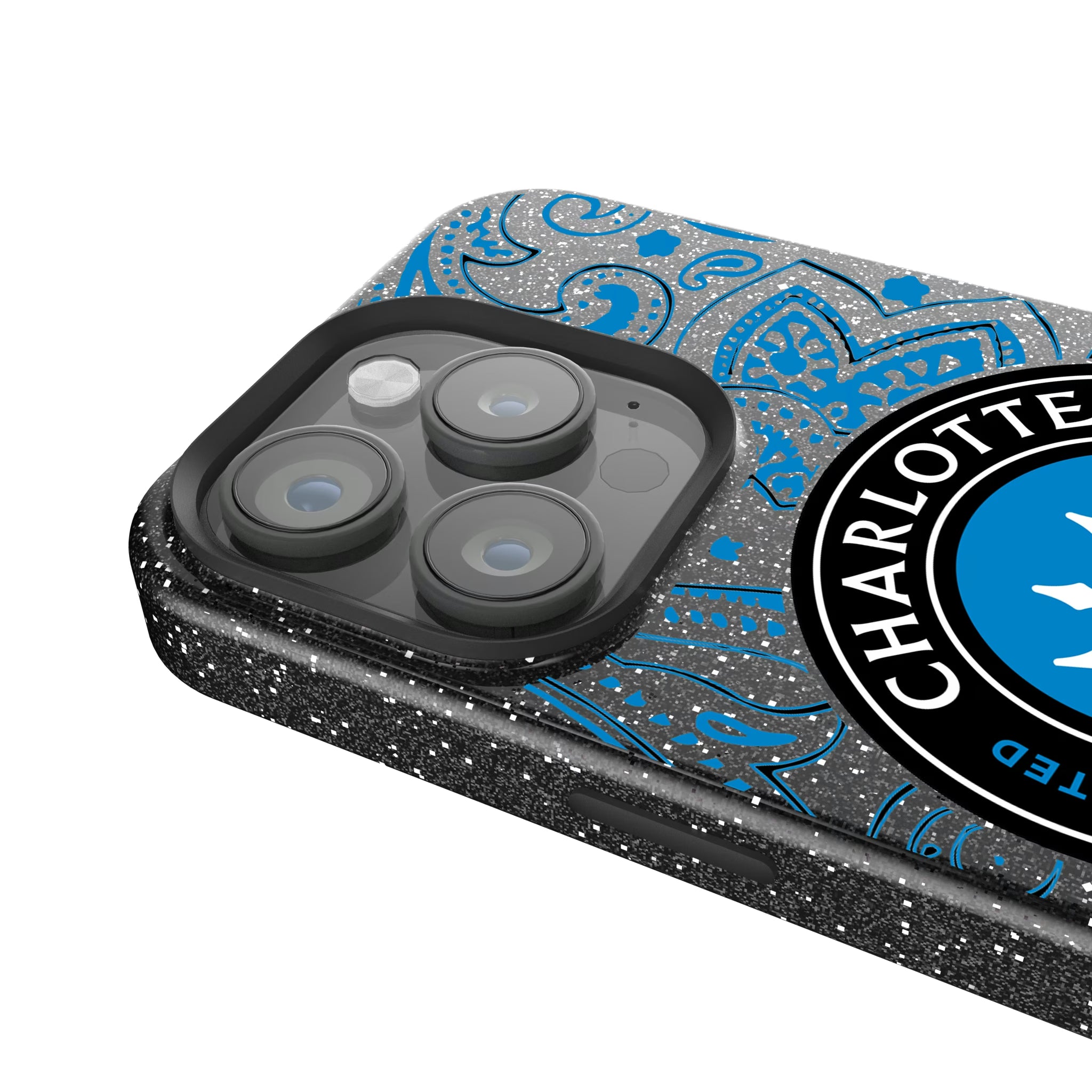 Charlotte FC Paisley iPhone Bling Phone Case for Apple iPhone - Detail