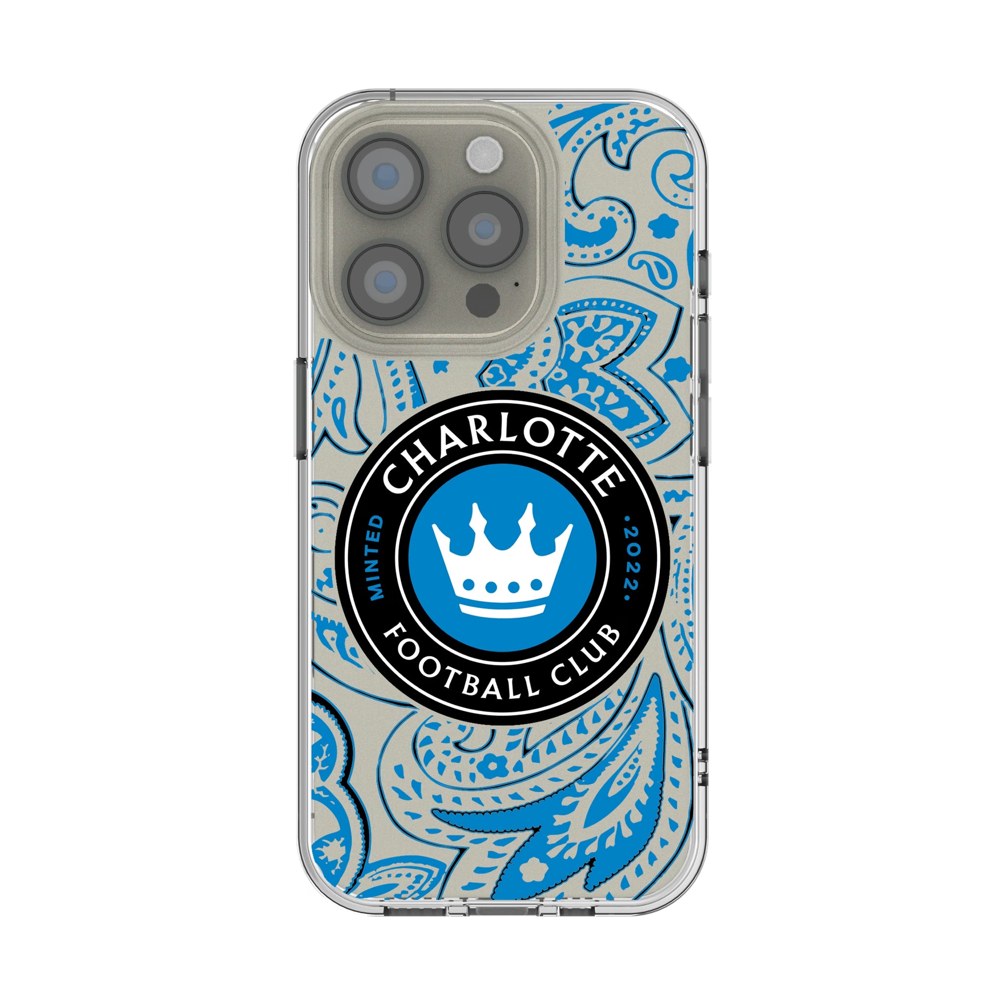 Charlotte FC Paisley iPhone Clear Phone Case for Apple iPhone