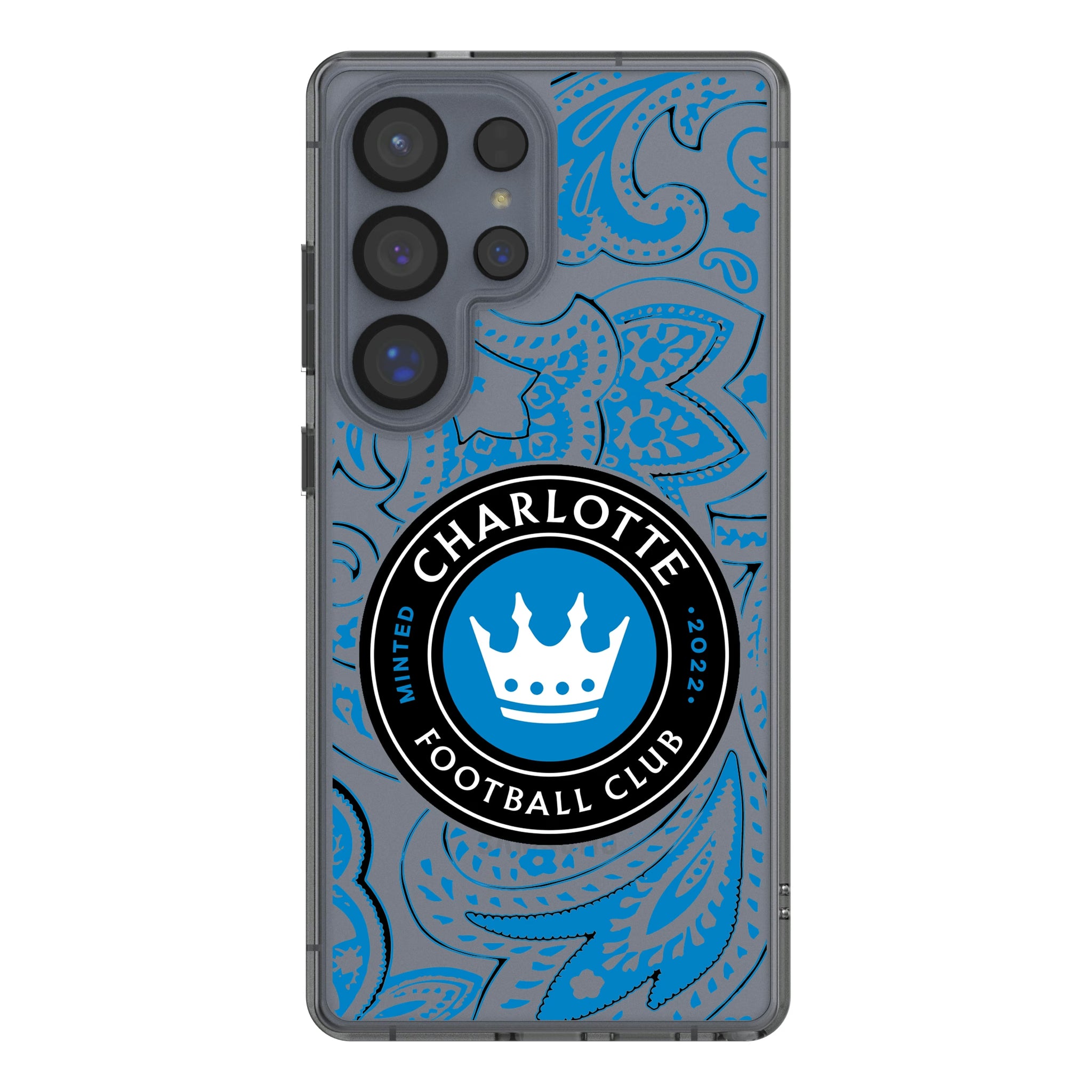 Charlotte FC Paisley Galaxy Clear Phone Case for Samsung Galaxy