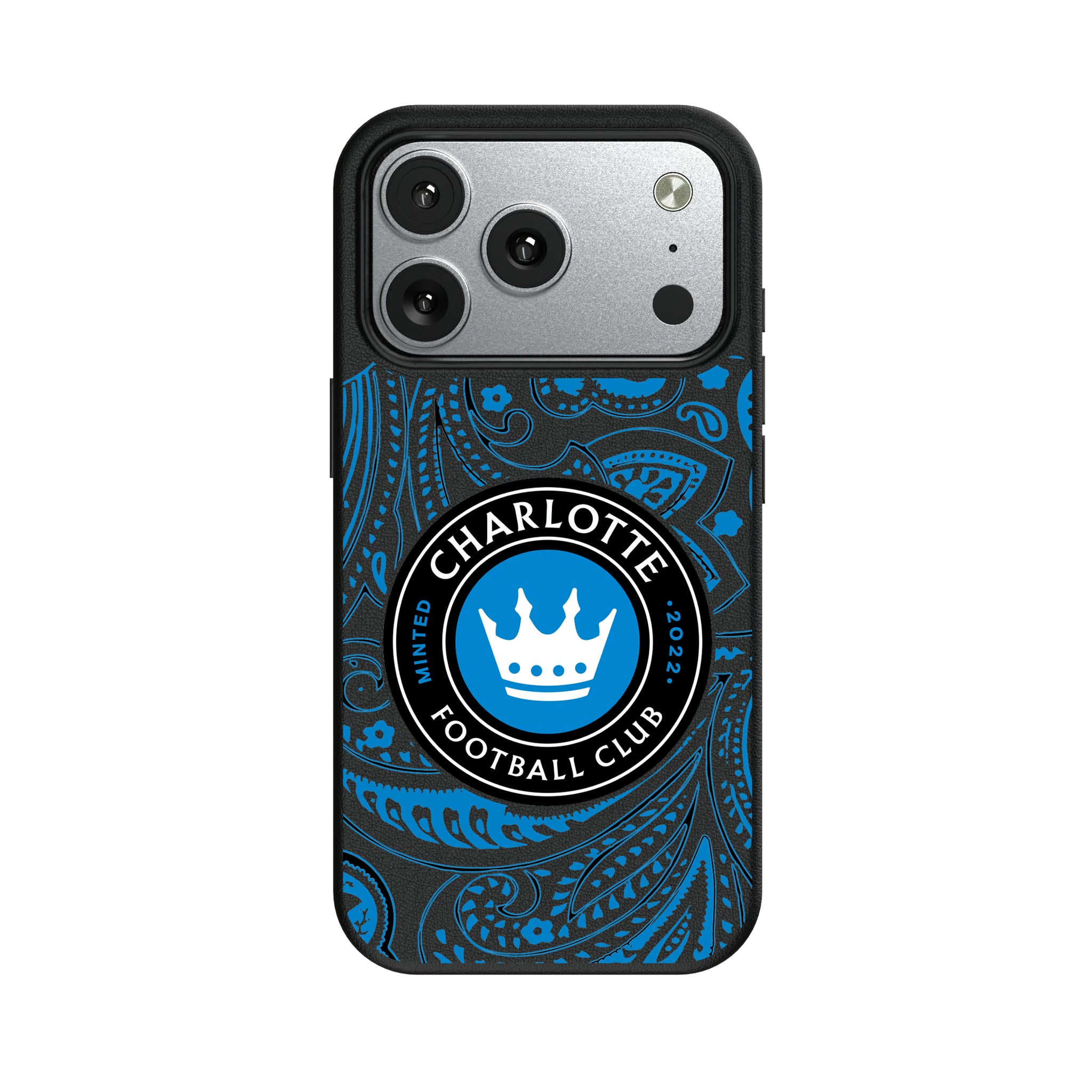 Charlotte FC Paisley iPhone MagSafe Compatible Phone Case for Apple iPhone#Device_iPhone 17 Pro