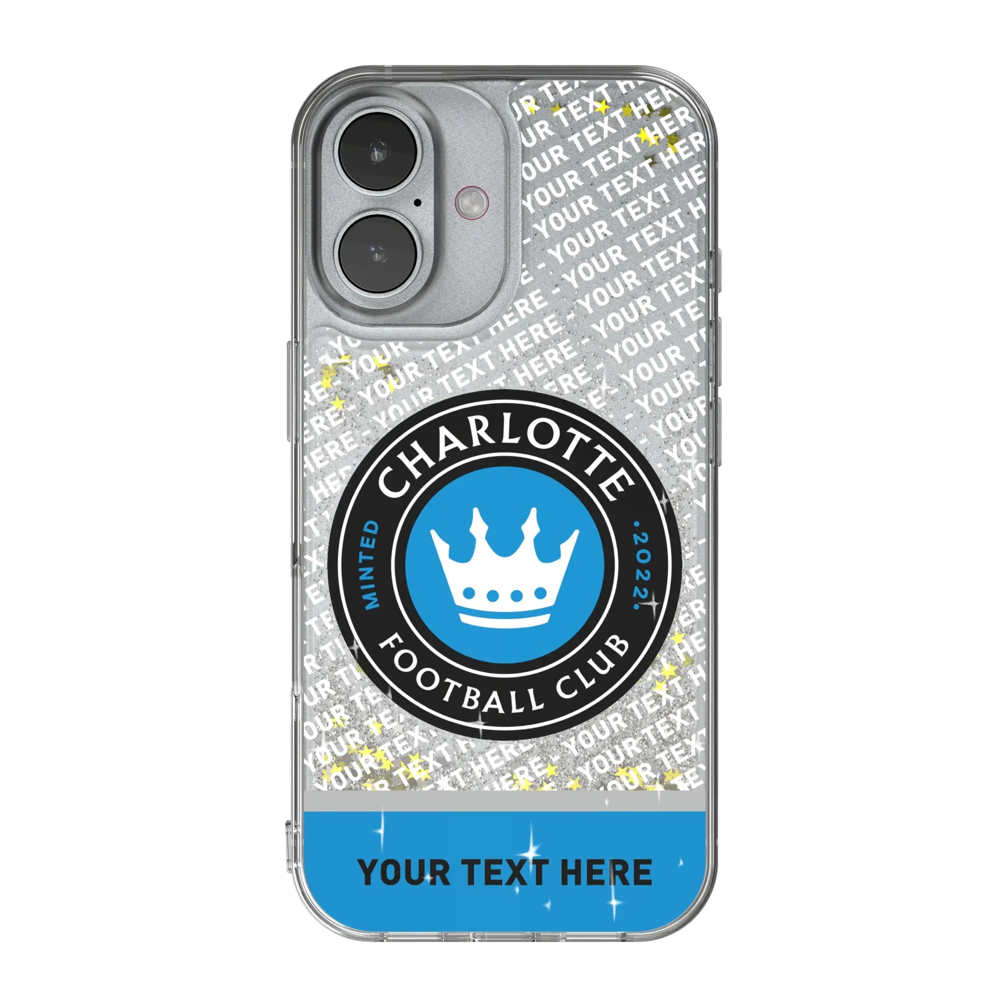 Charlotte FC Personalized EndZone Plus iPhone Glitter Phone Case for Apple iPhone