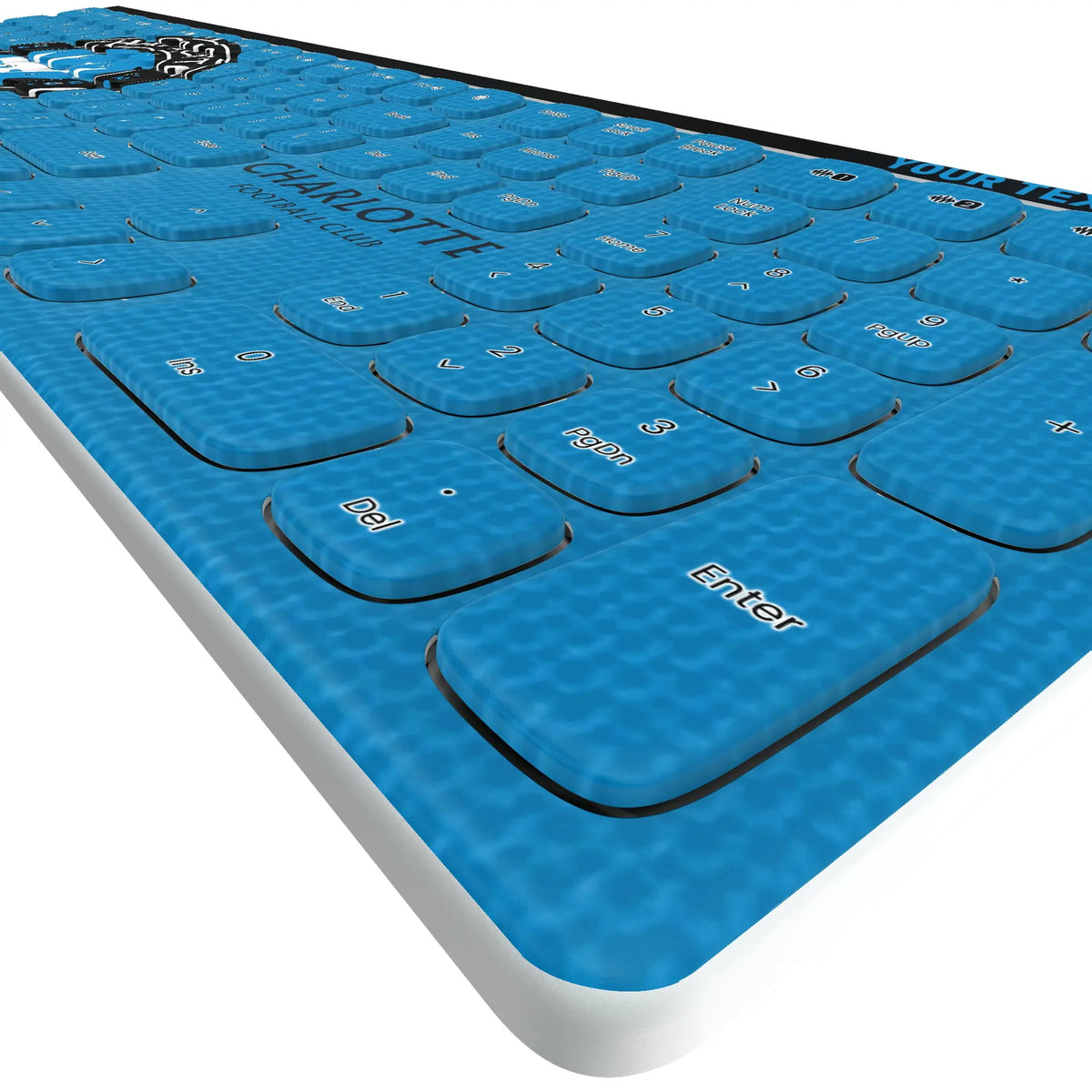 Charlotte FC Personalized Endzone Solid KKB605 Curved Wireless Keyboard - Detail
