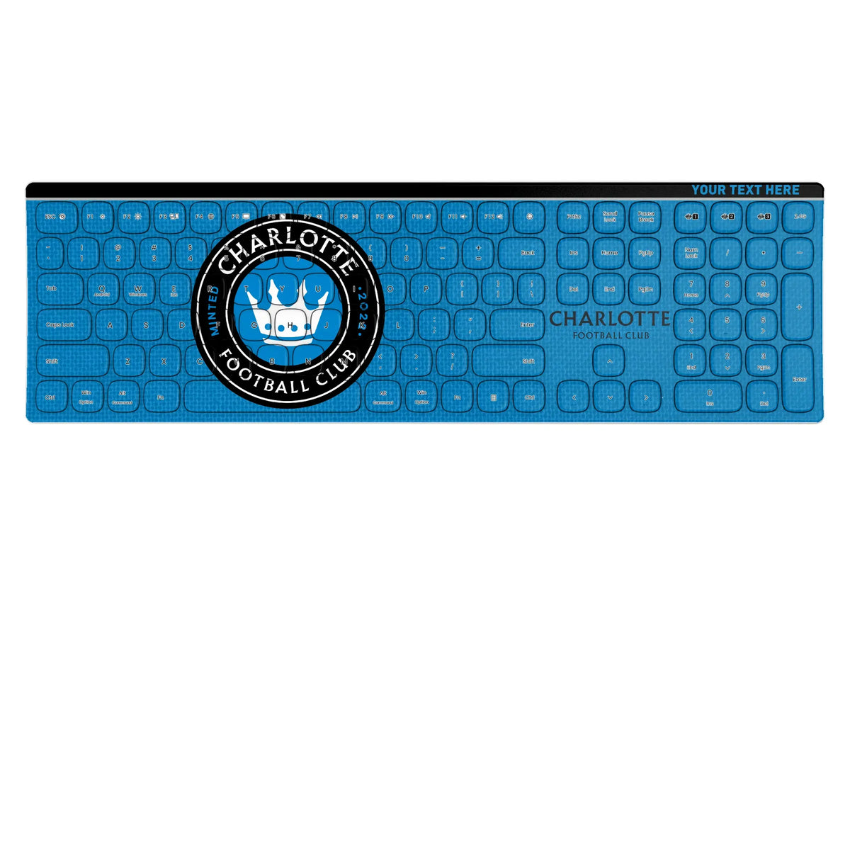 Charlotte FC Personalized Endzone Solid KKB605 Curved Wireless Keyboard