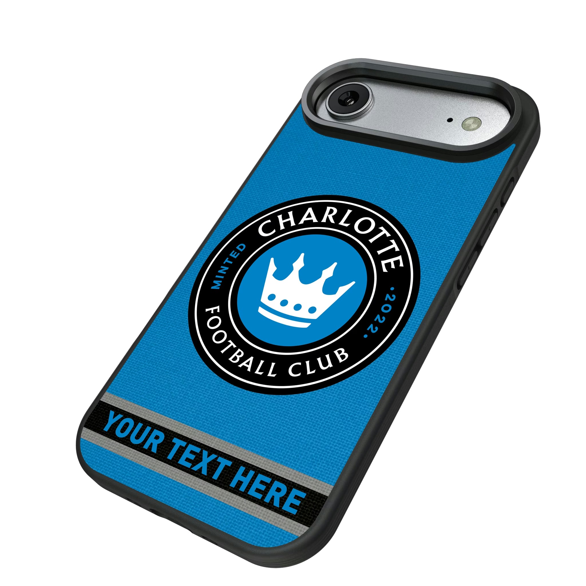 Charlotte FC Personalized Stripe iPhone Bump Phone Case for Apple iPhone - Isometric View#Device_iPhone Air