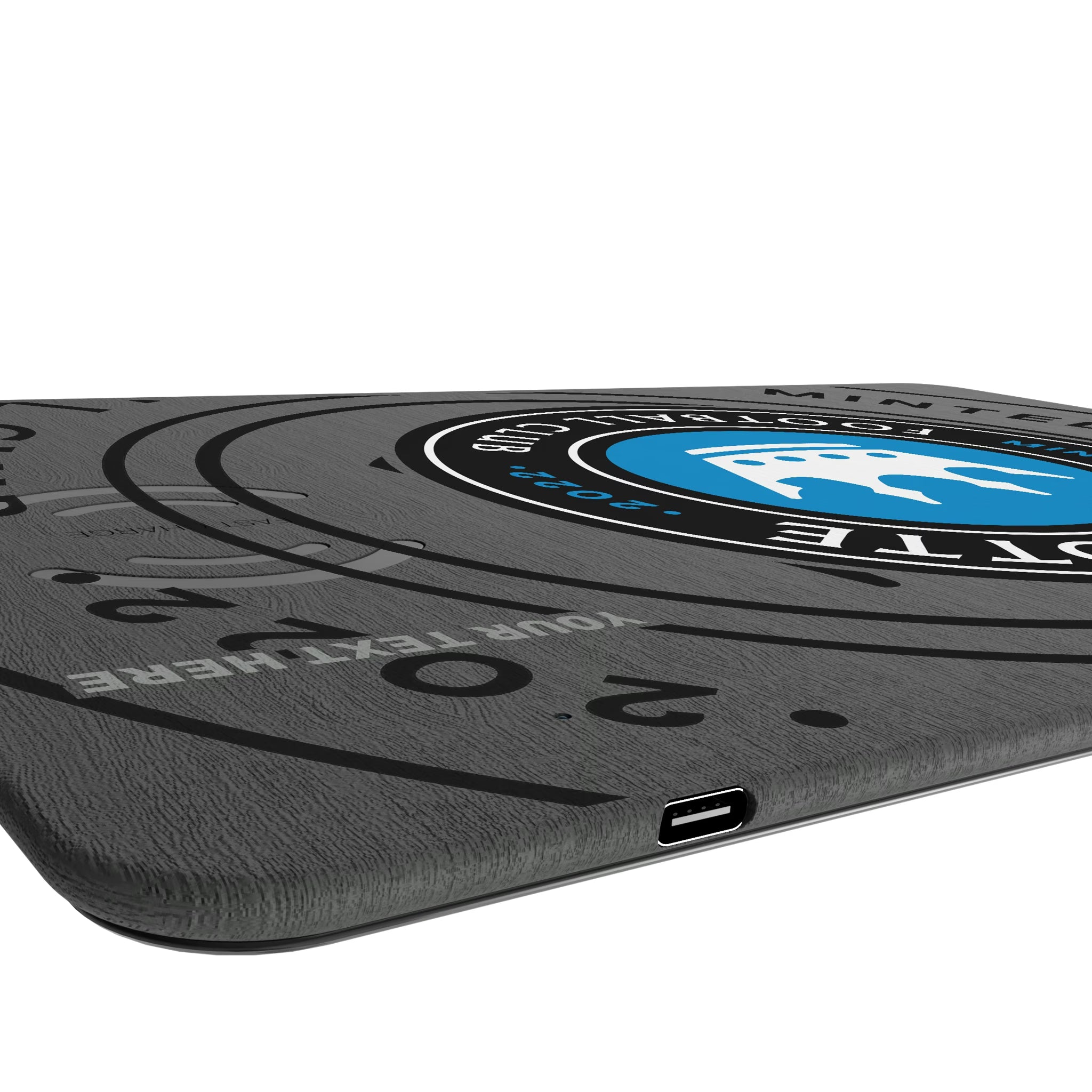 Charlotte FC Personalized Tilt 15-Watt Wireless Charger and Mouse Pad