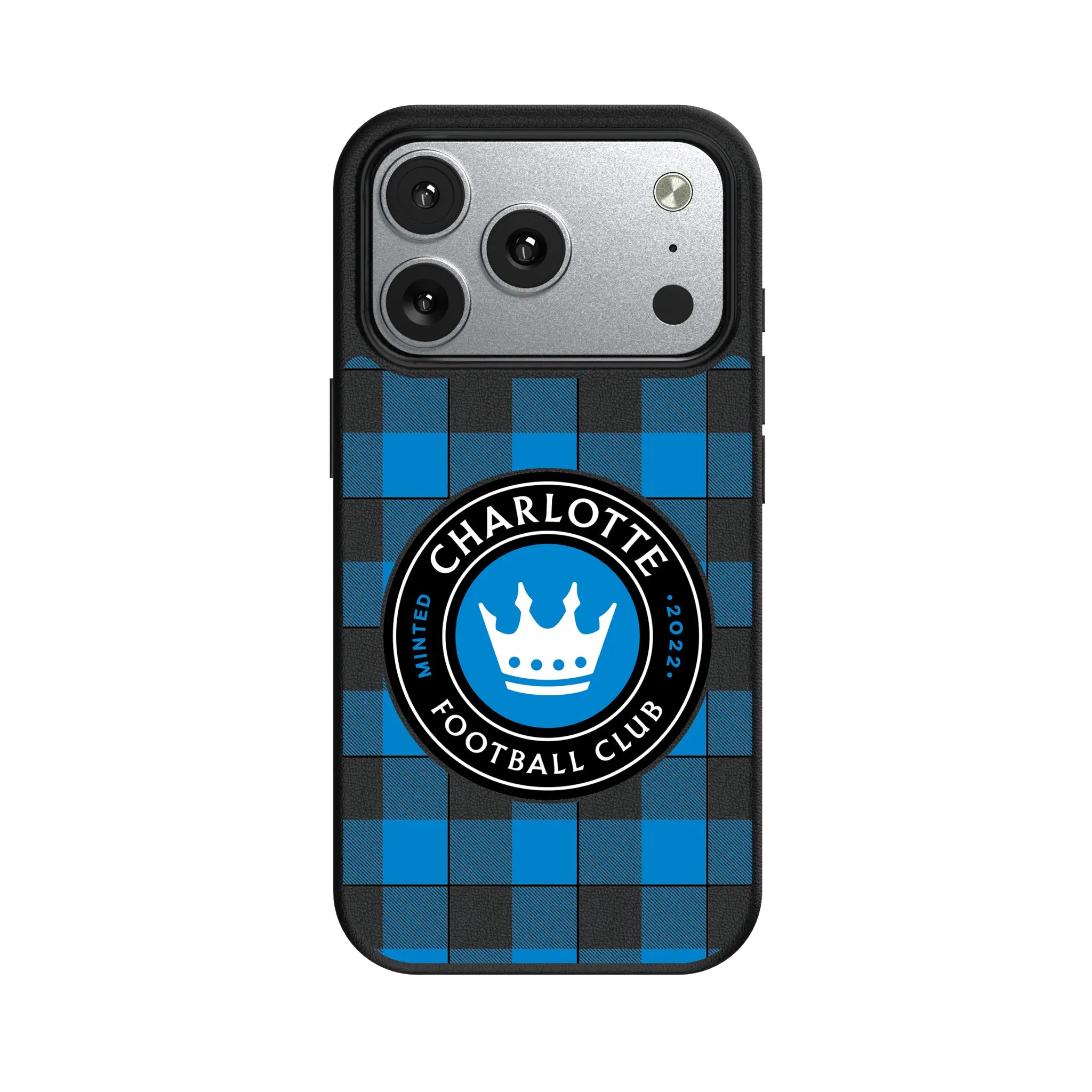 Charlotte FC Plaid iPhone MagSafe Compatible Phone Case for Apple iPhone#Device_iPhone 17 Pro