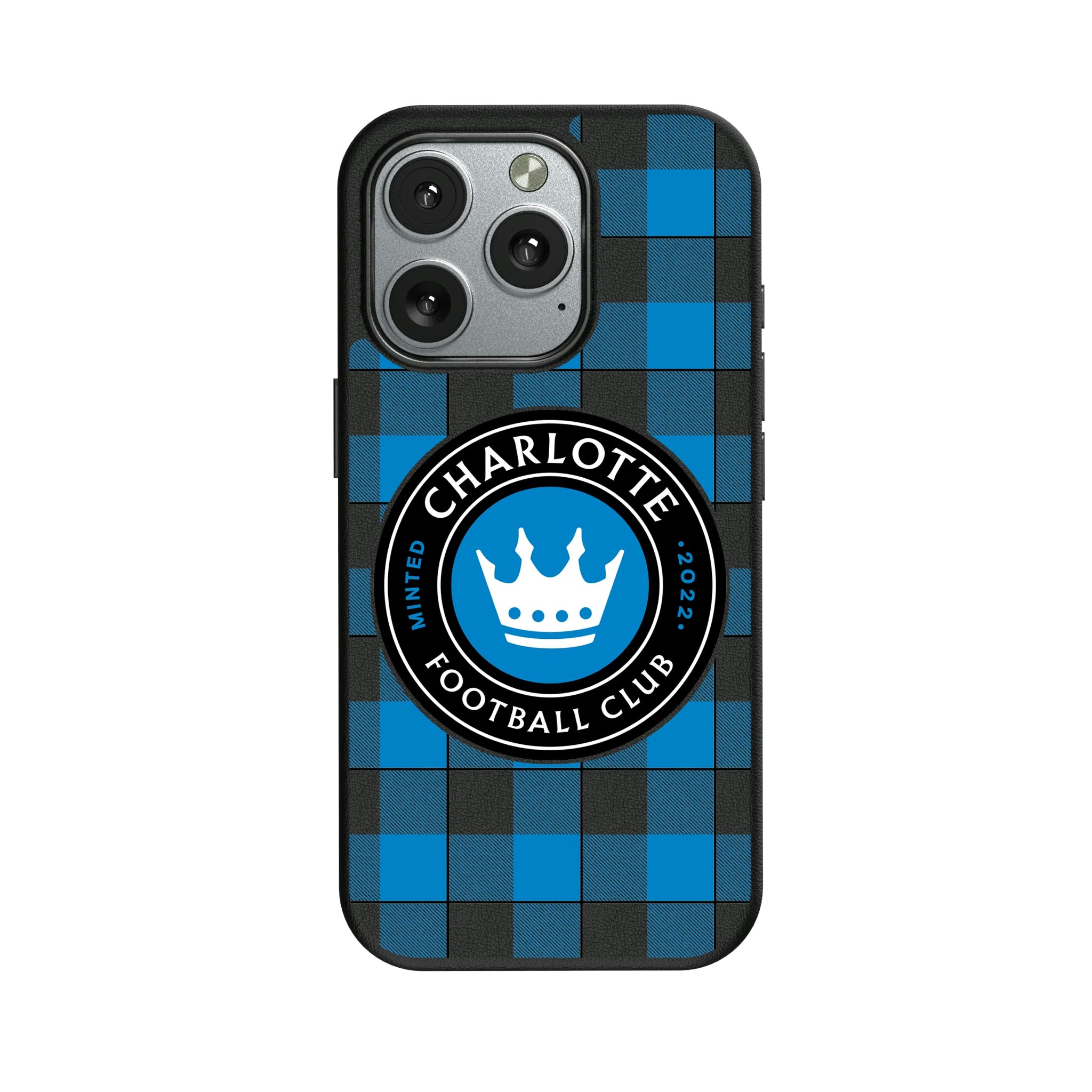 Charlotte FC Plaid iPhone MagSafe Compatible Phone Case for Apple iPhone
