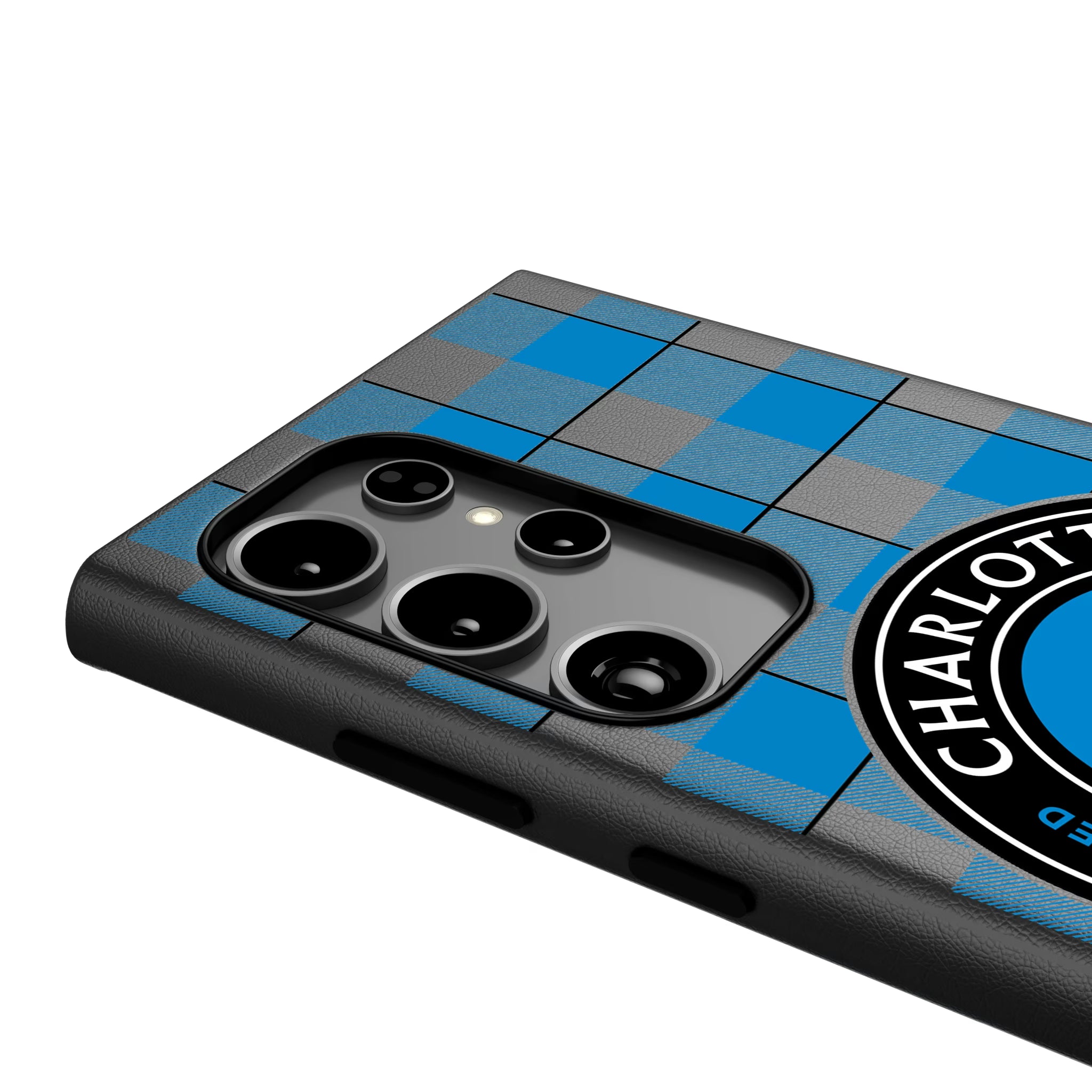 Charlotte FC Plaid Galaxy MagSafe Compatible Phone Case for Samsung Galaxy - Detail