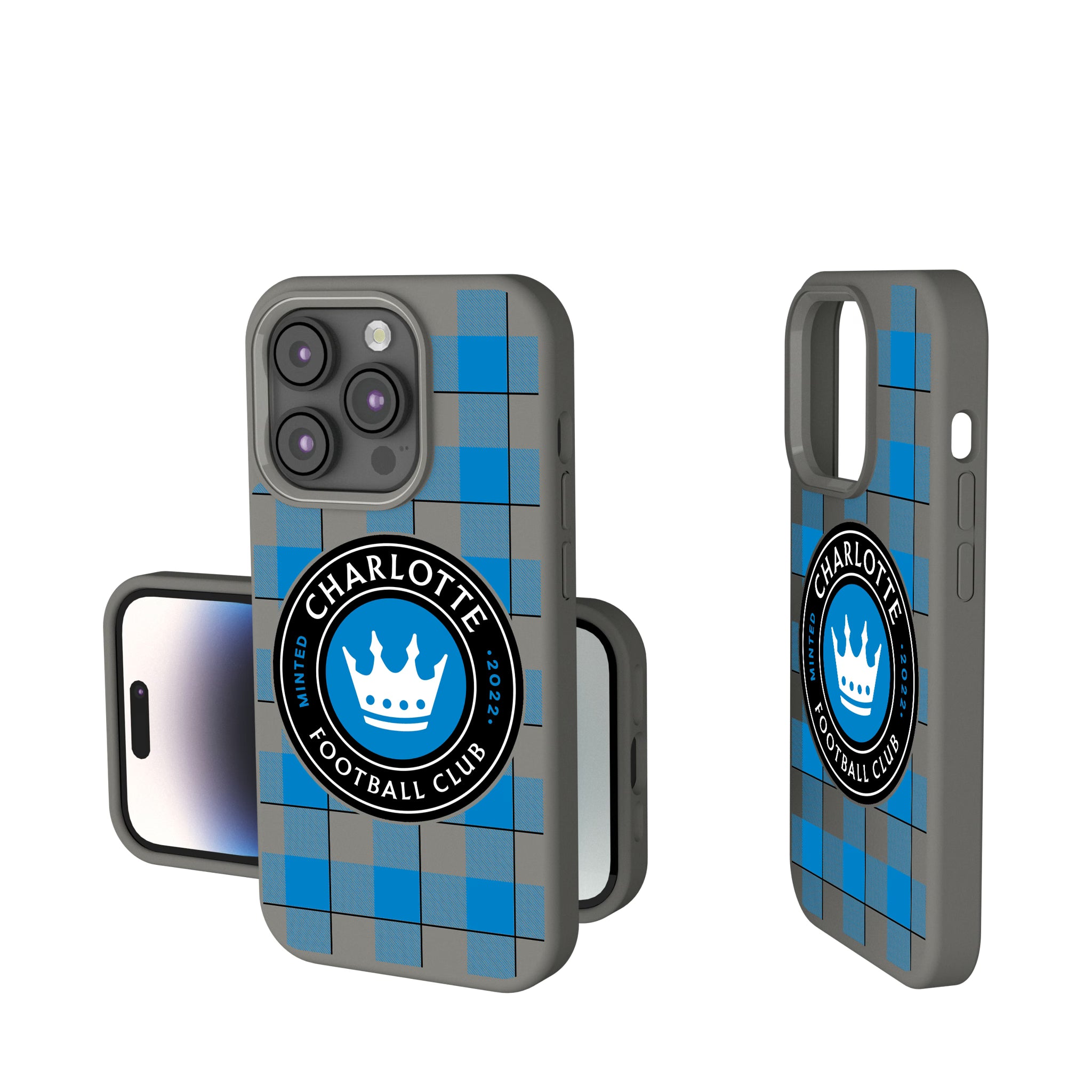 Charlotte FC Plaid iPhone Soft Touch Phone Case for Apple iPhone
