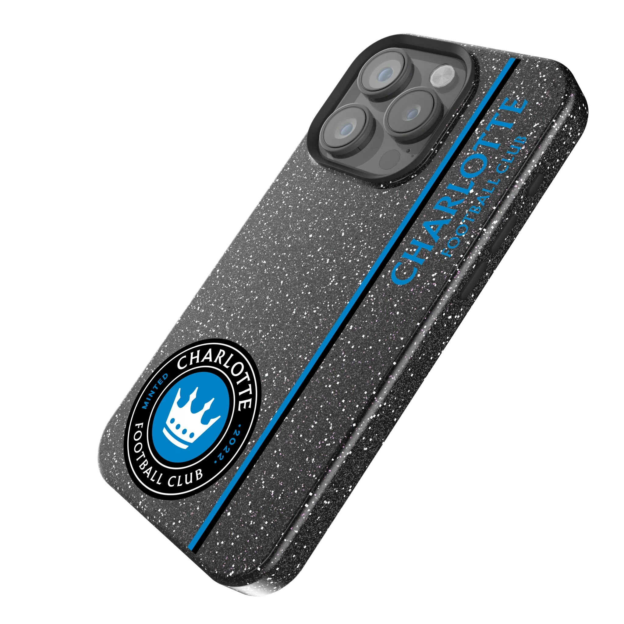Charlotte FC Sidebar iPhone Bling Phone Case for Apple iPhone - Isometric View