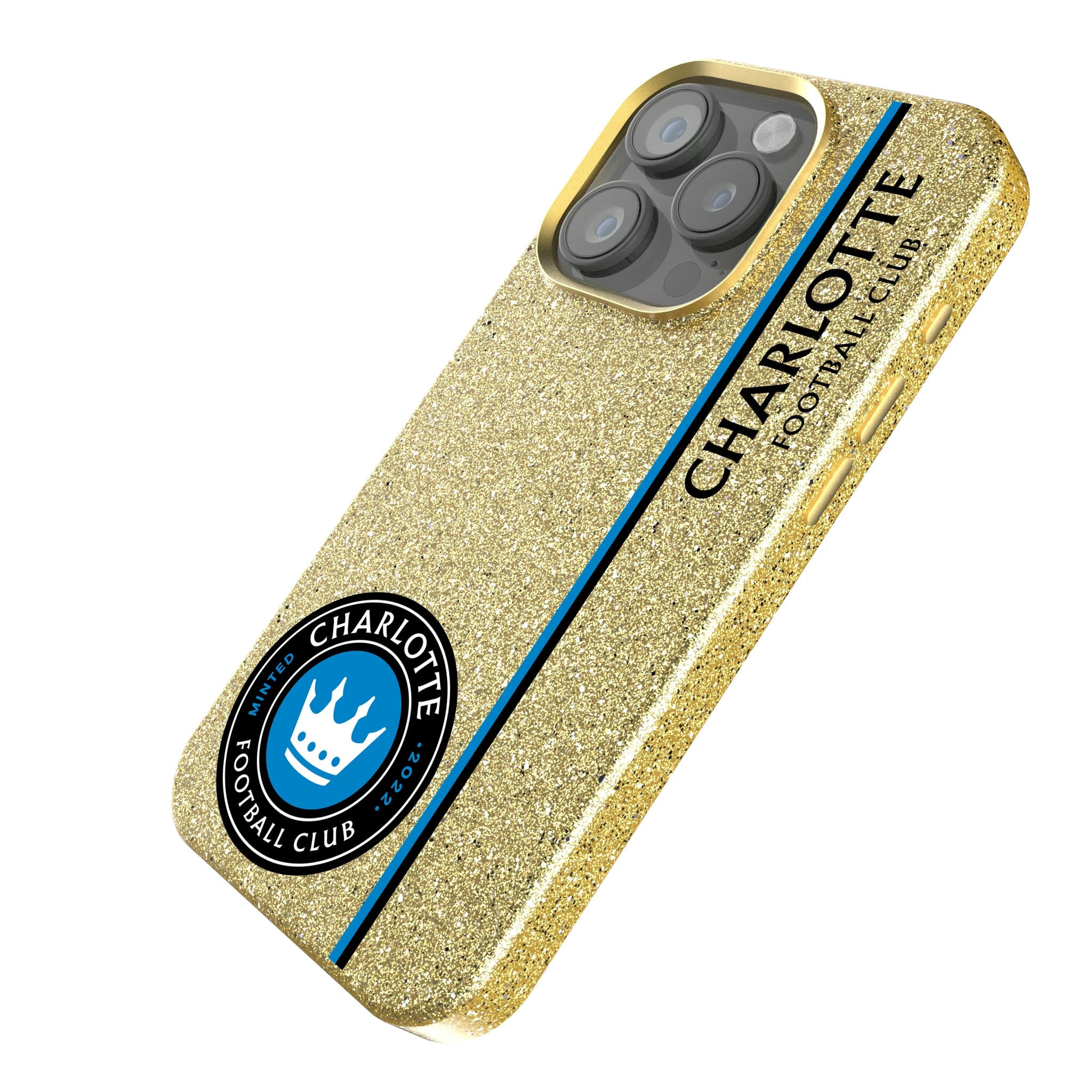Charlotte FC Sidebar iPhone Bling Phone Case for Apple iPhone - Isometric View