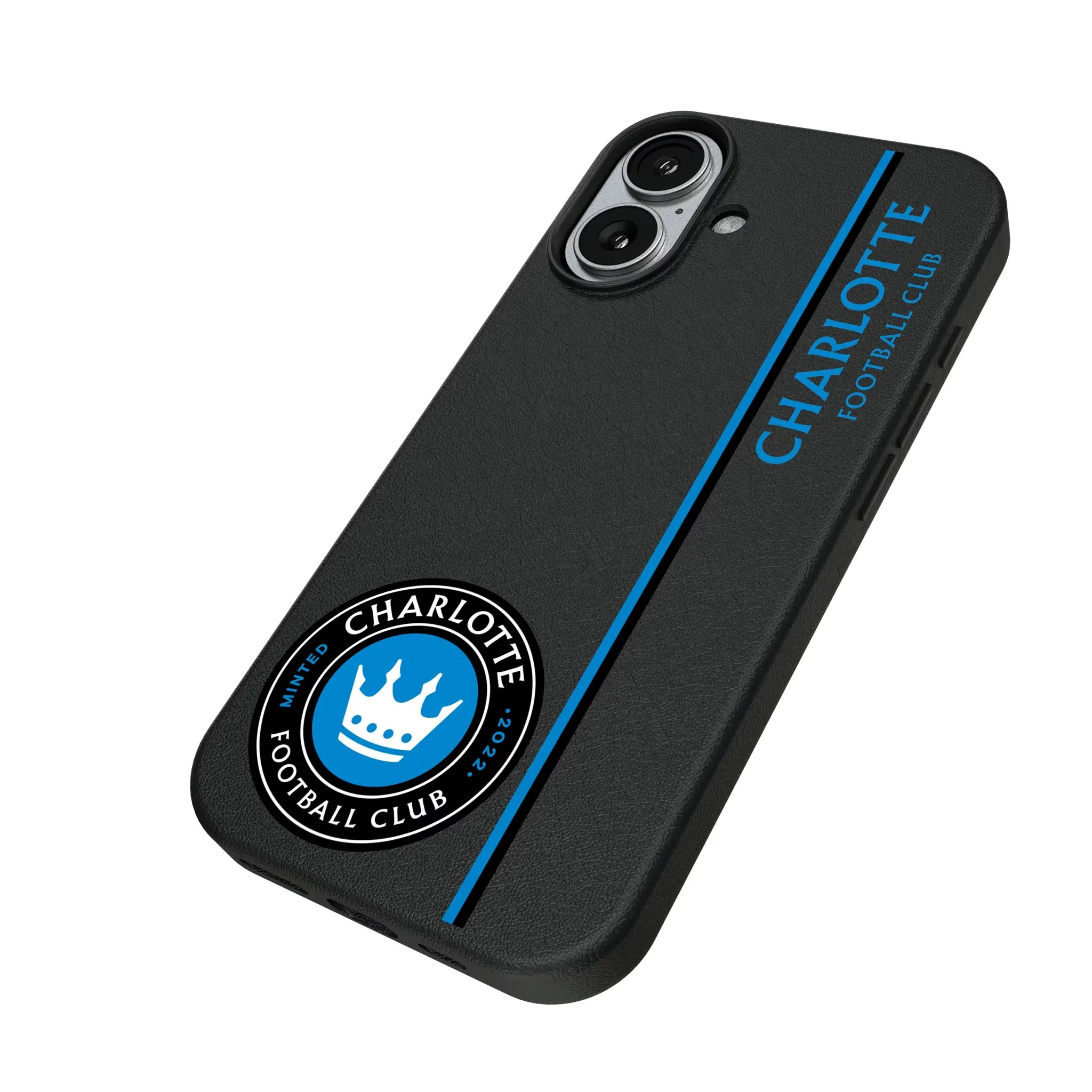 Charlotte FC Sidebar iPhone MagSafe Compatible Phone Case for Apple iPhone - Isometric View#Device_iPhone 17